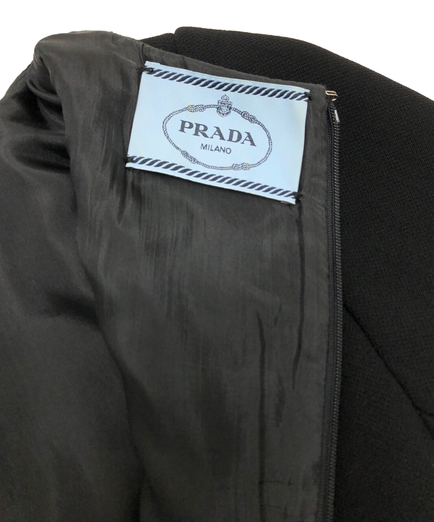 中古・古着通販】PRADA (プラダ) ワンピース ブラック サイズ:38S
