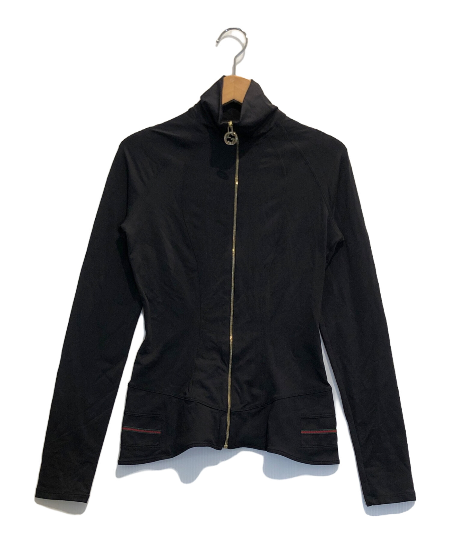 中古・古着通販】GUCCI (グッチ) ジップアップカーディガン ブラック 