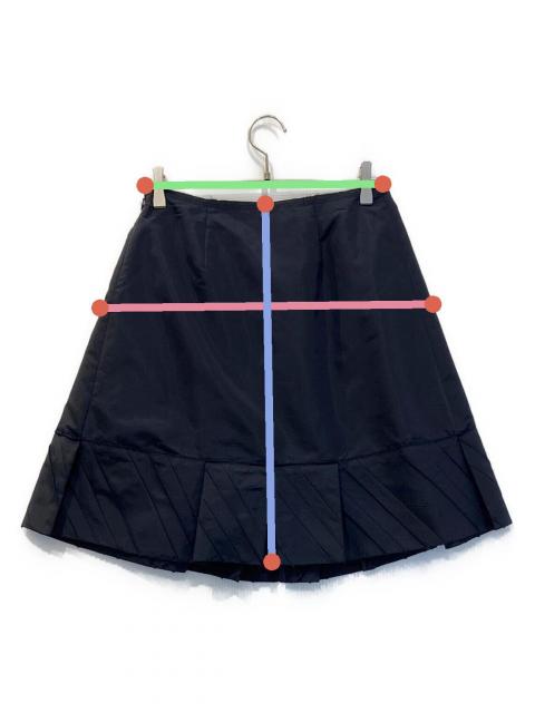 中古・古着通販】PRADA (プラダ) シルク混スカート ネイビー サイズ:40