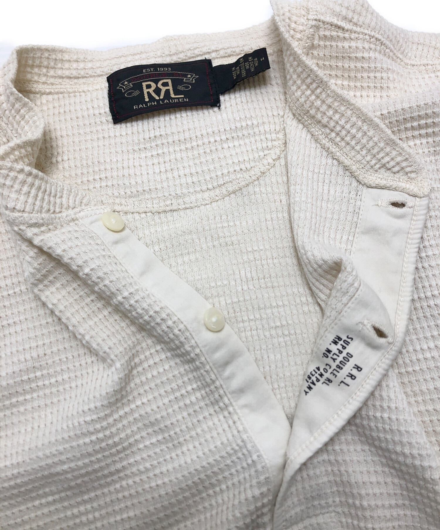 中古・古着通販】RRL (ダブルアールエル) ワッフルヘンリーネック