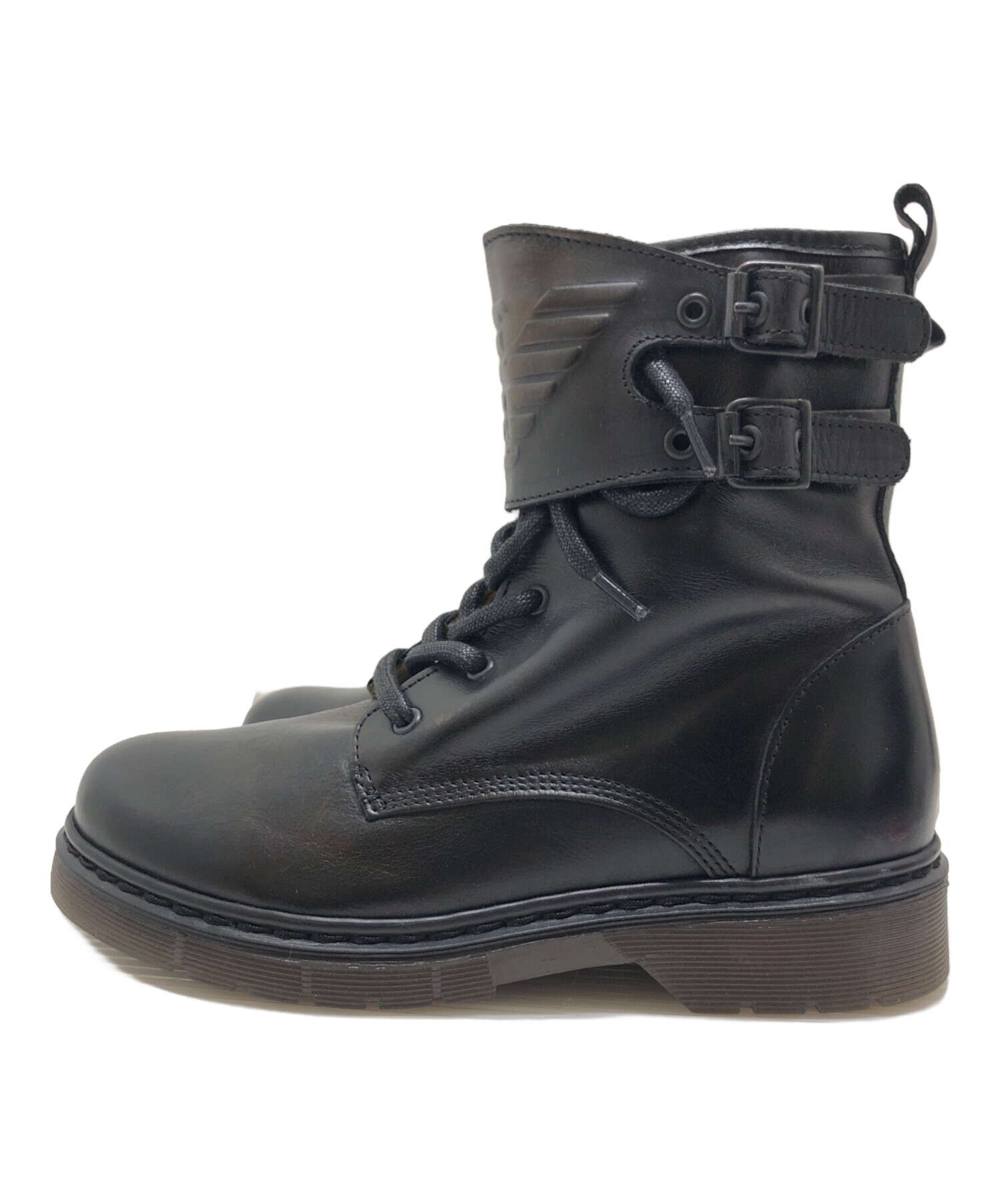 中古・古着通販】ARMANI (アルマーニ) サイドジップブーツ ブラック 