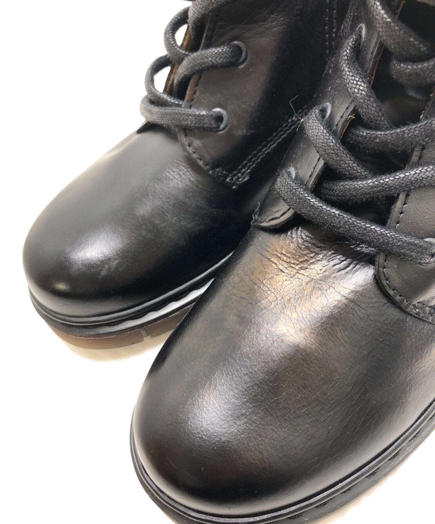 中古・古着通販】ARMANI (アルマーニ) サイドジップブーツ ブラック