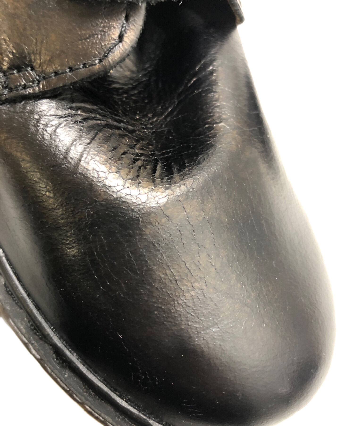 中古・古着通販】ARMANI (アルマーニ) サイドジップブーツ ブラック 