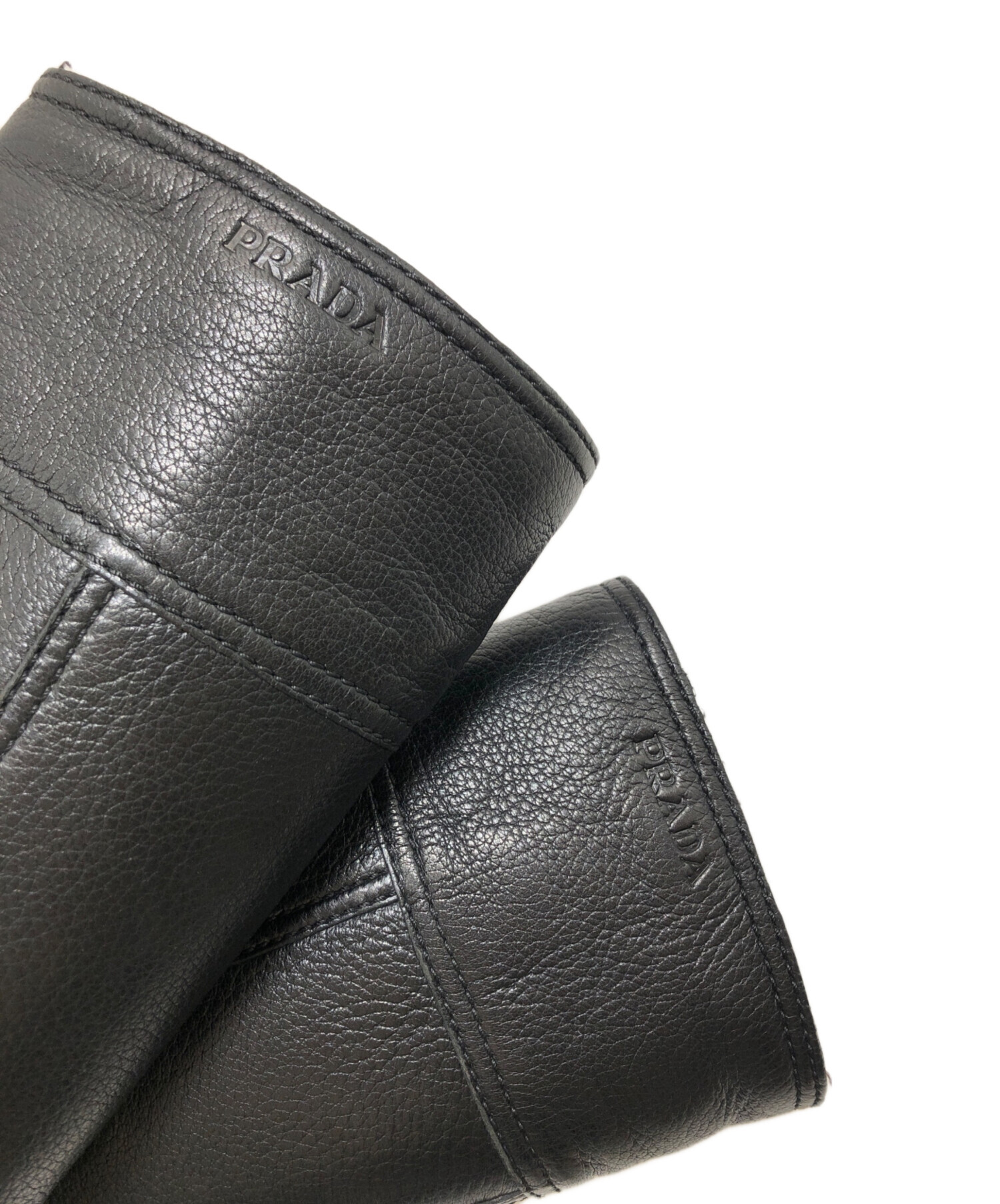 中古・古着通販】PRADA (プラダ) ロングブーツ ブラック サイズ:35