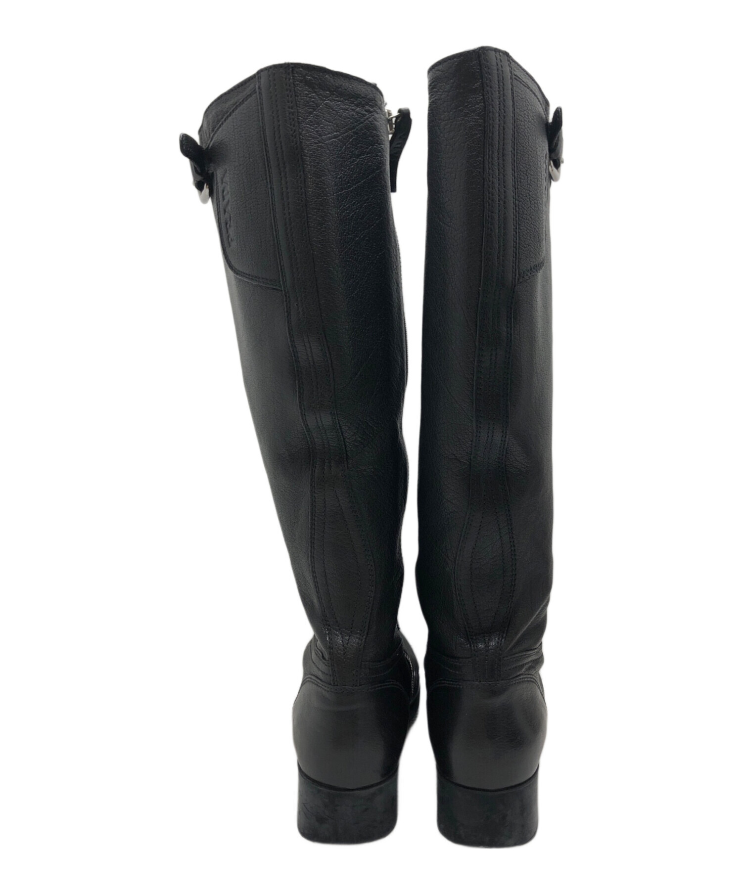 PRADAブラック ロングブーツ 35サイズ 中古・古着通販】PRADA (プラダ) ロングブーツ ブラック サイズ:35 1/2