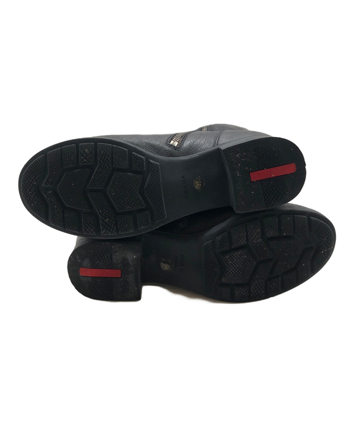 中古・古着通販】PRADA (プラダ) ロングブーツ ブラック サイズ:35 1/2