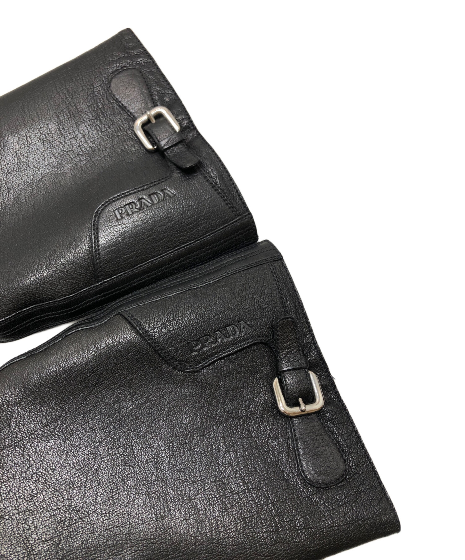 中古・古着通販】PRADA (プラダ) ロングブーツ ブラック サイズ:35 1/2