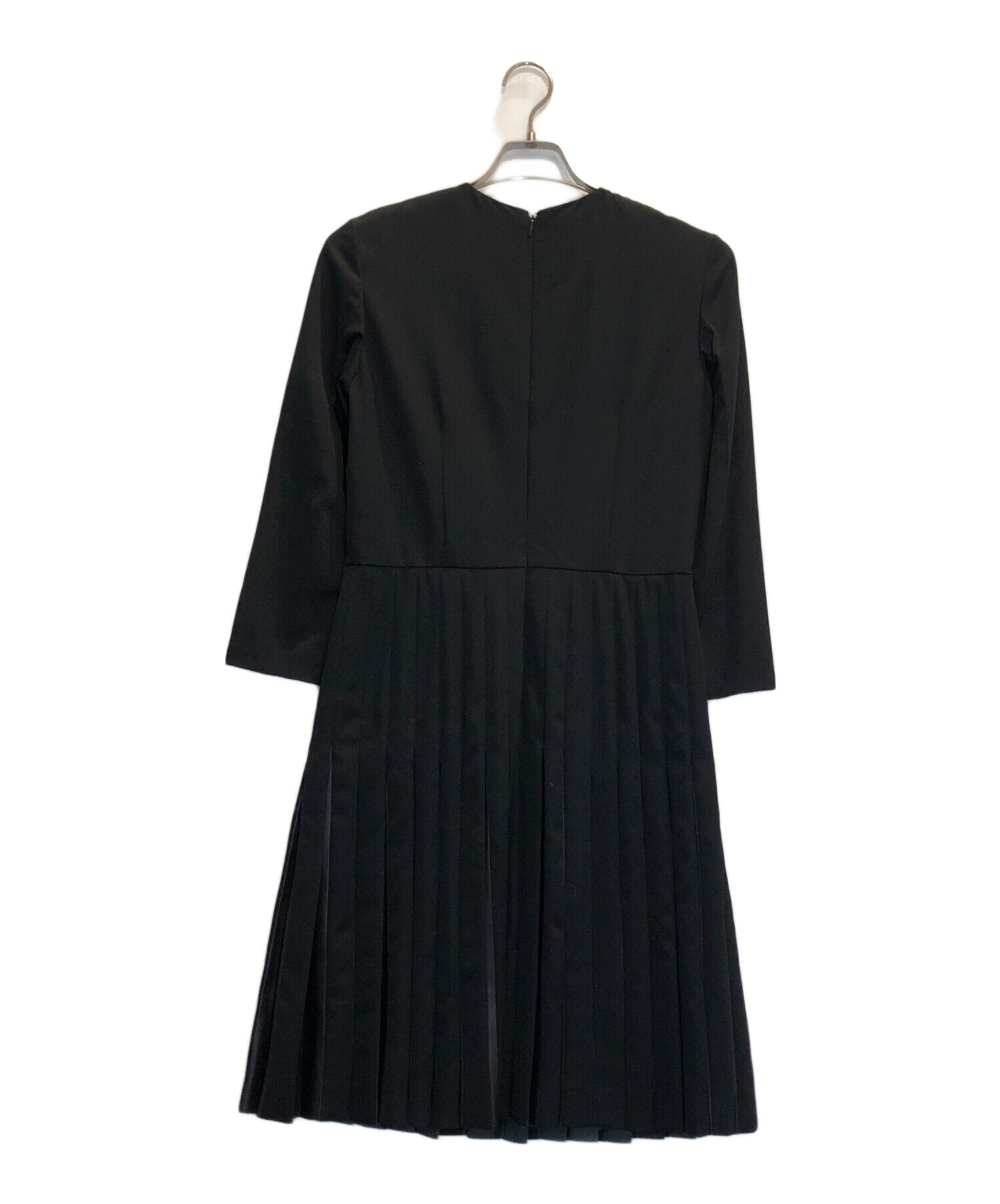 中古・古着通販】PRADA (プラダ) ラムレザー切替プリーツワンピース