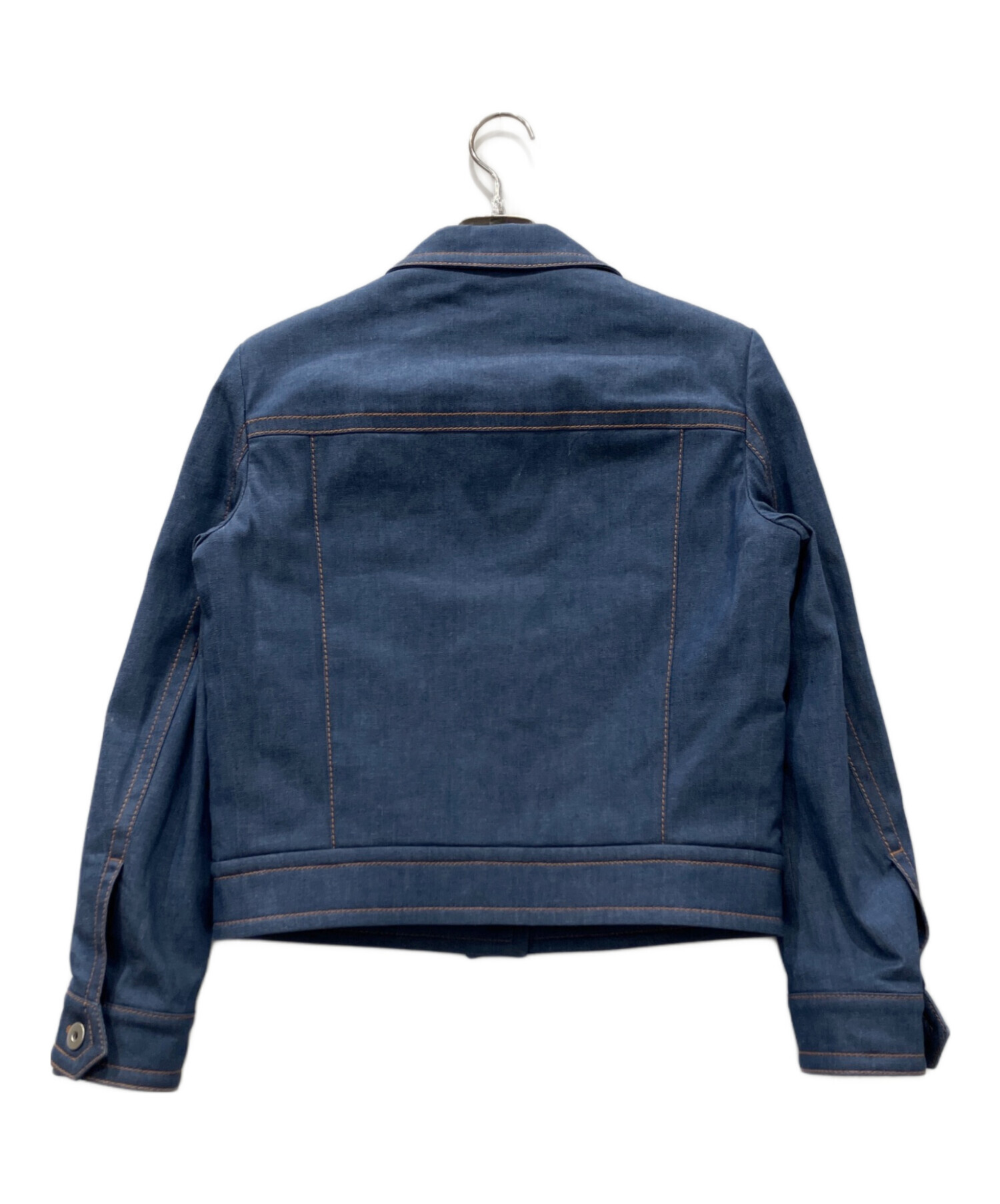 PRADA デニムジャケット 中古・古着通販】PRADA (プラダ) ボアラバーパッチロゴデニム