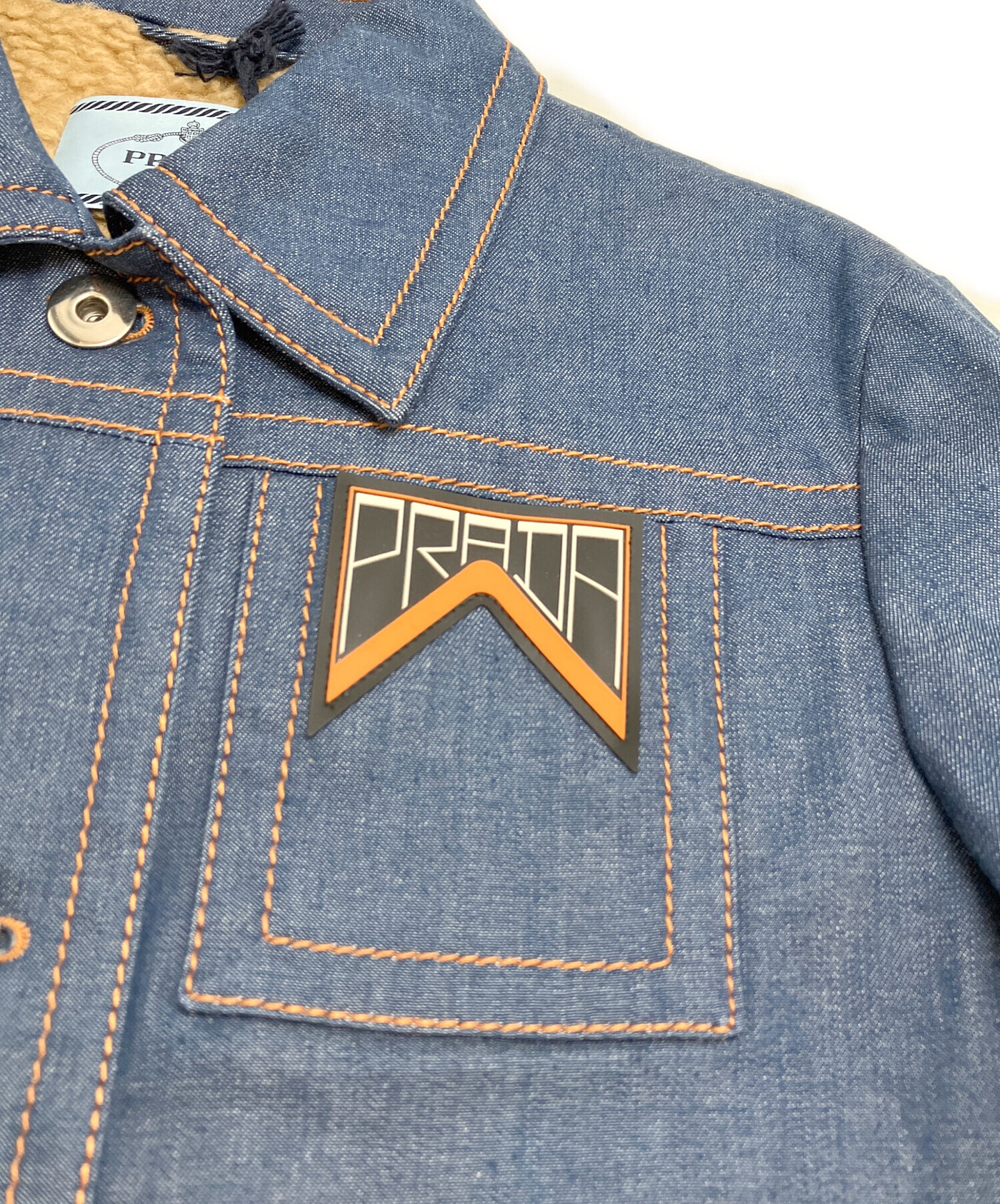 中古・古着通販】PRADA (プラダ) ボアラバーパッチロゴデニム