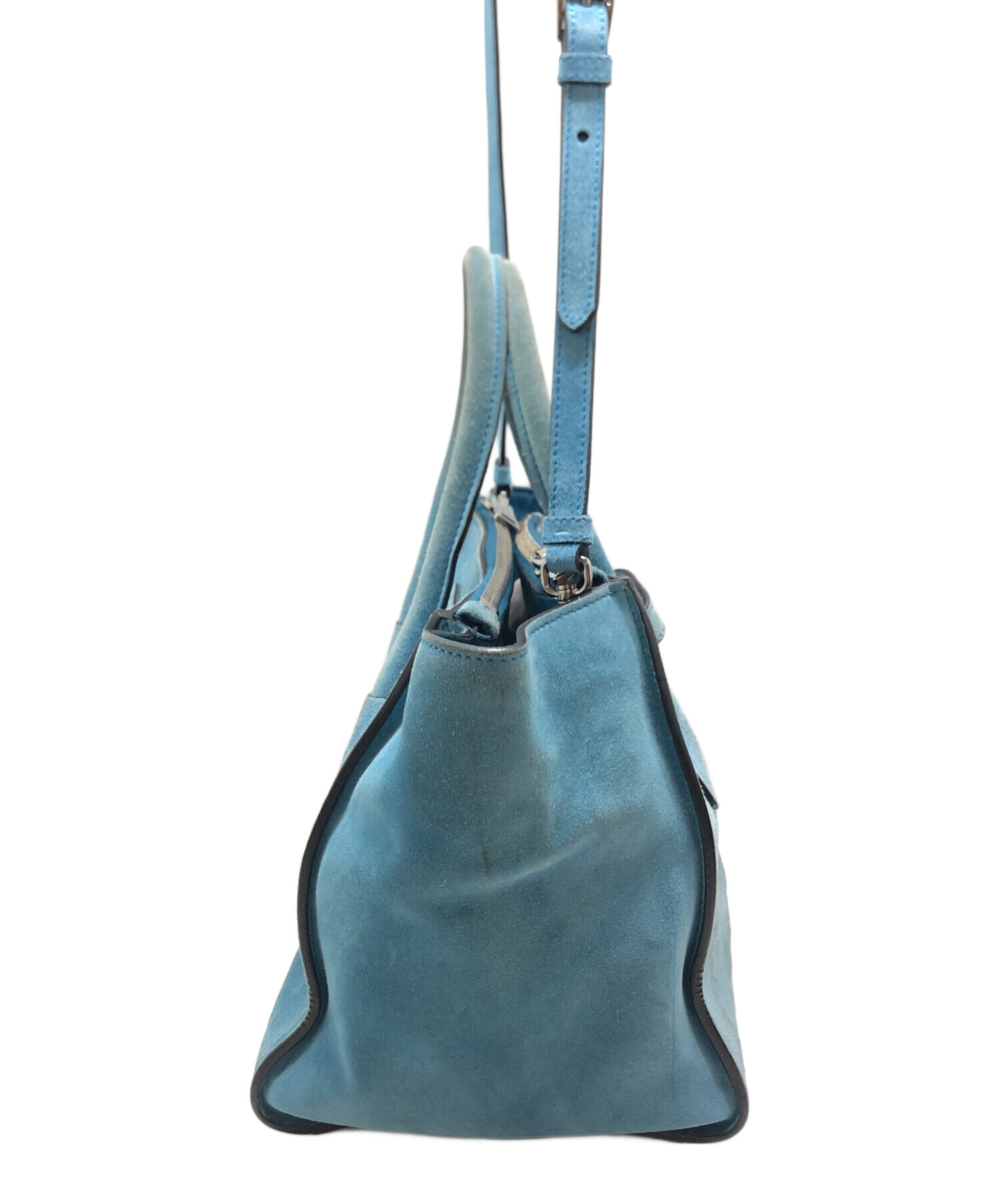 中古・古着通販】PRADA (プラダ) 2WAYスエードショルダーバッグ スカイ