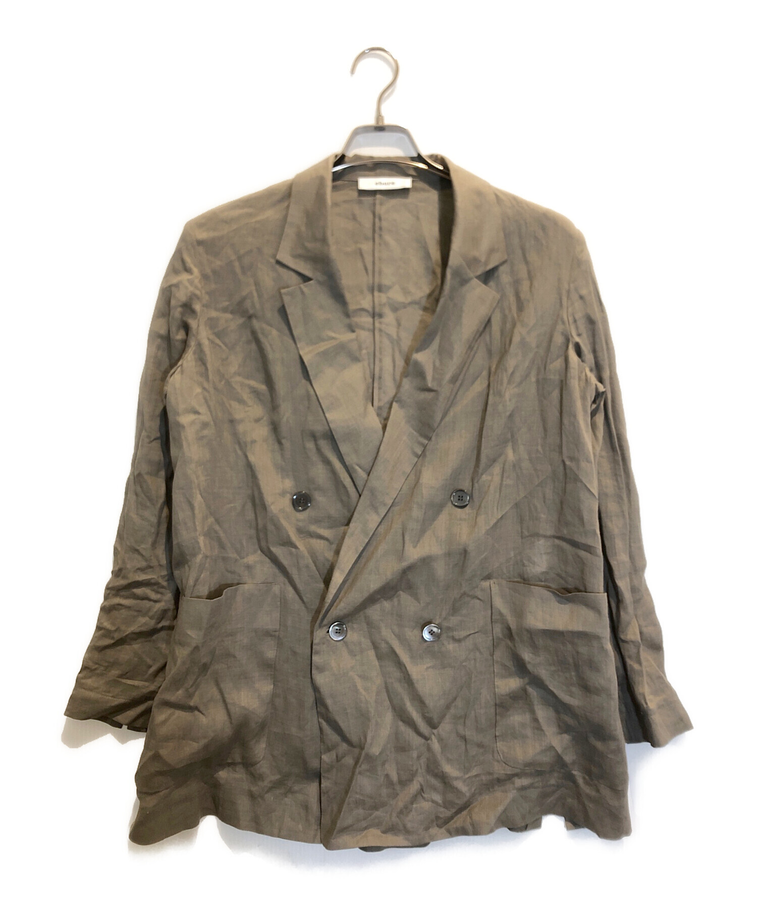 中古・古着通販】EBURE (エブール) リネンダブルブレストテーラード