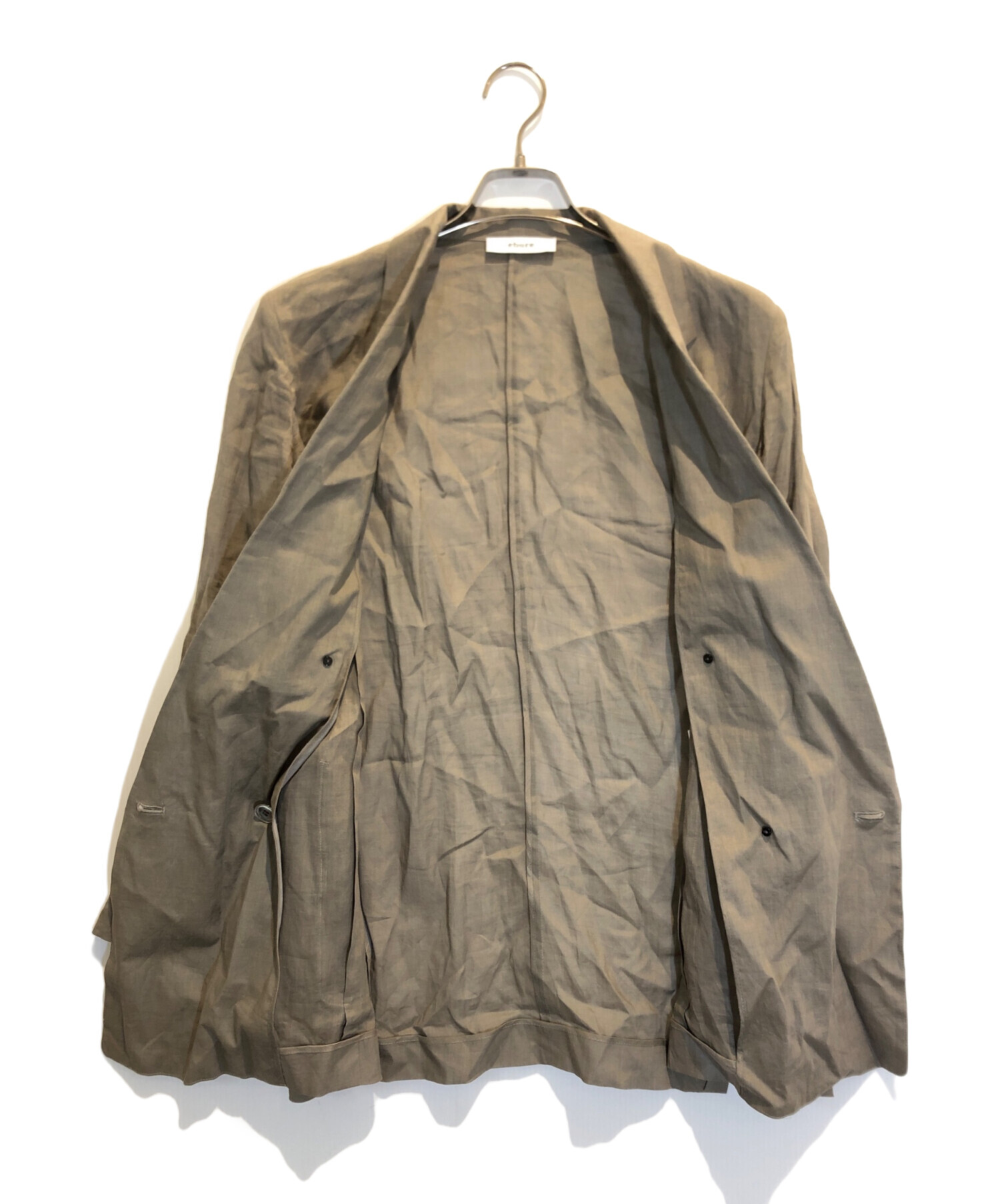 中古・古着通販】EBURE (エブール) リネンダブルブレストテーラード