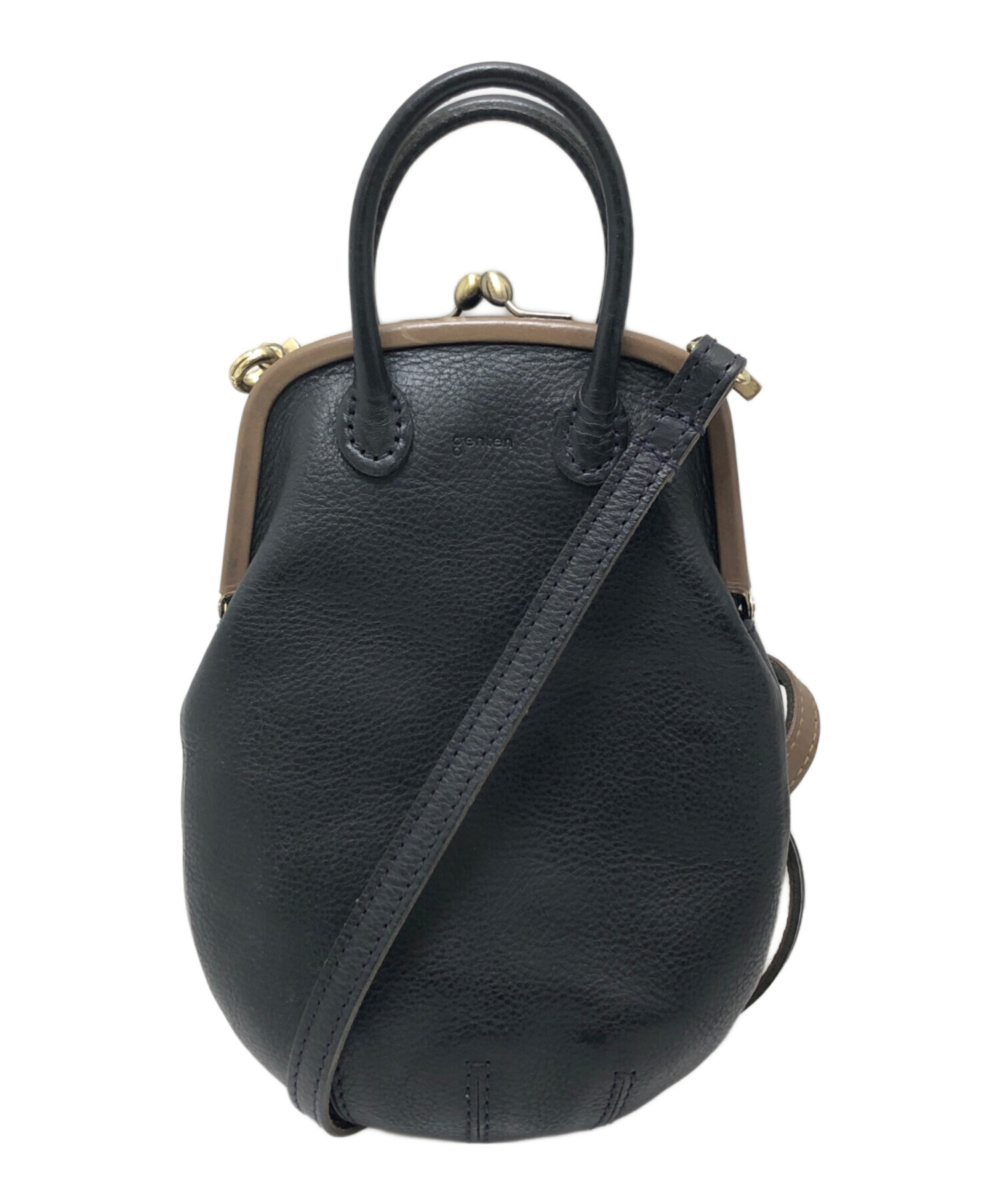 中古・古着通販】genten (ゲンテン) 口金ショルダーバッグ ブラック 