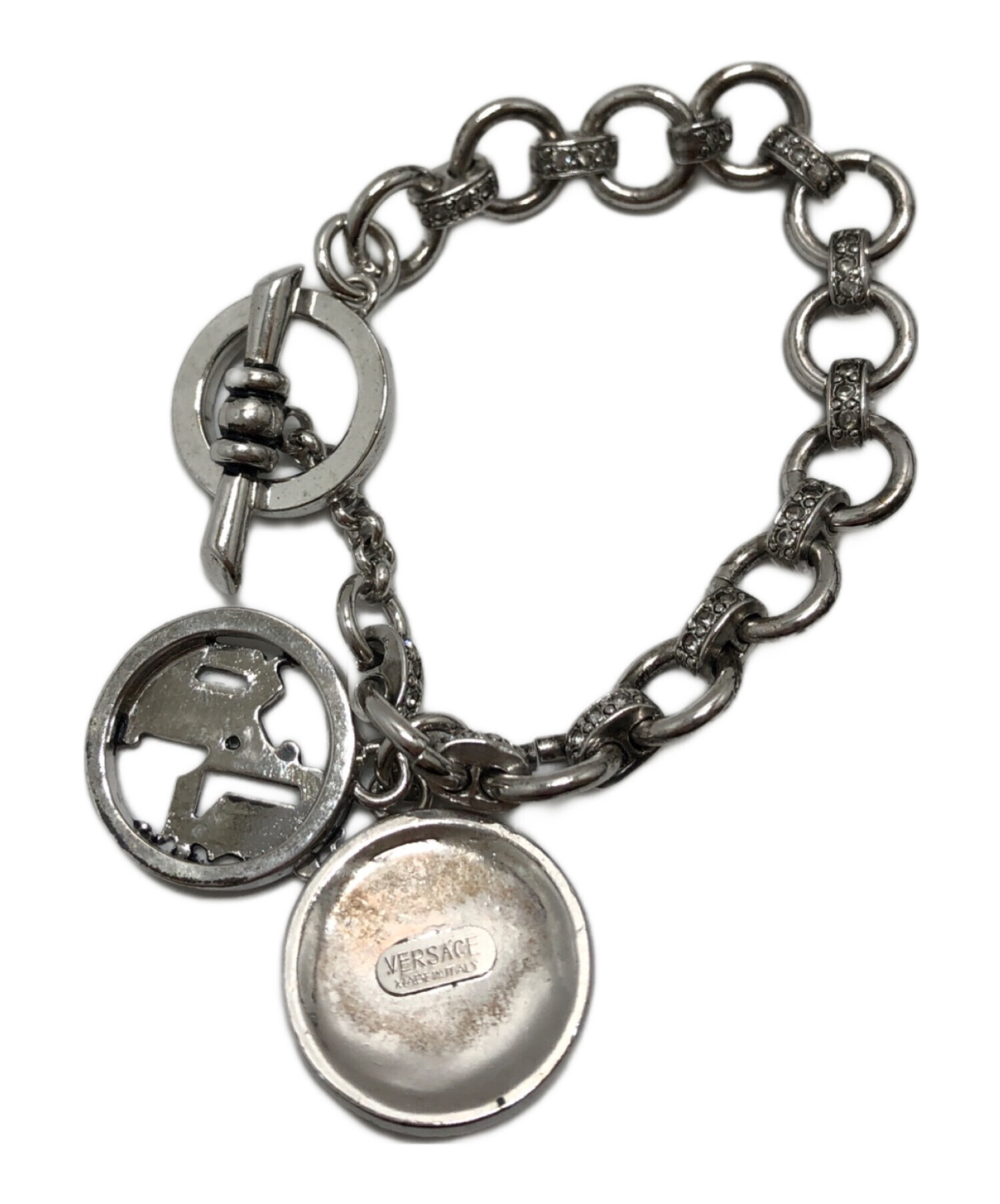 VERSACE メドゥーサ チェーン ブレスレット シルバー 中古・古着通販】VERSACE (ヴェルサーチェ) ブレスレット シルバー