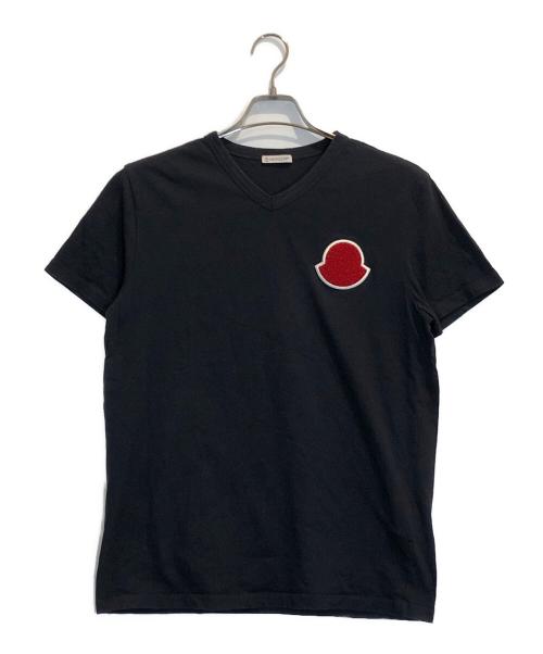 moncler MAGLIA SCOLLO vネックTシャツ 中古・古着通販】MONCLER (モンクレール) MAGLIA SCOLLO A V ブラック