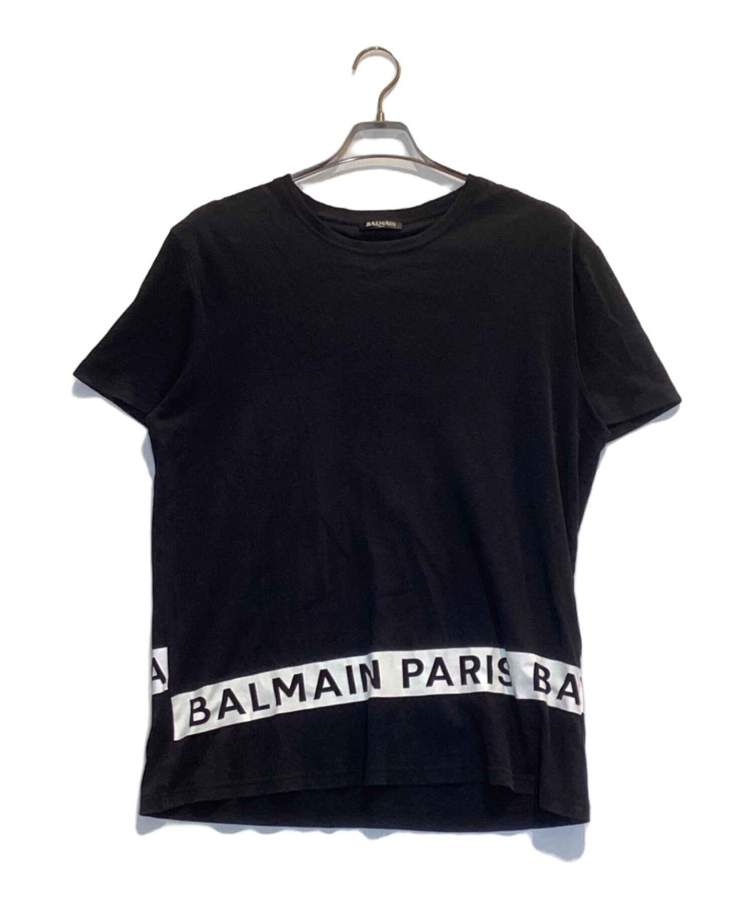 中古・古着通販】BALMAIN (バルマン) Tシャツ ブラック サイズ:M