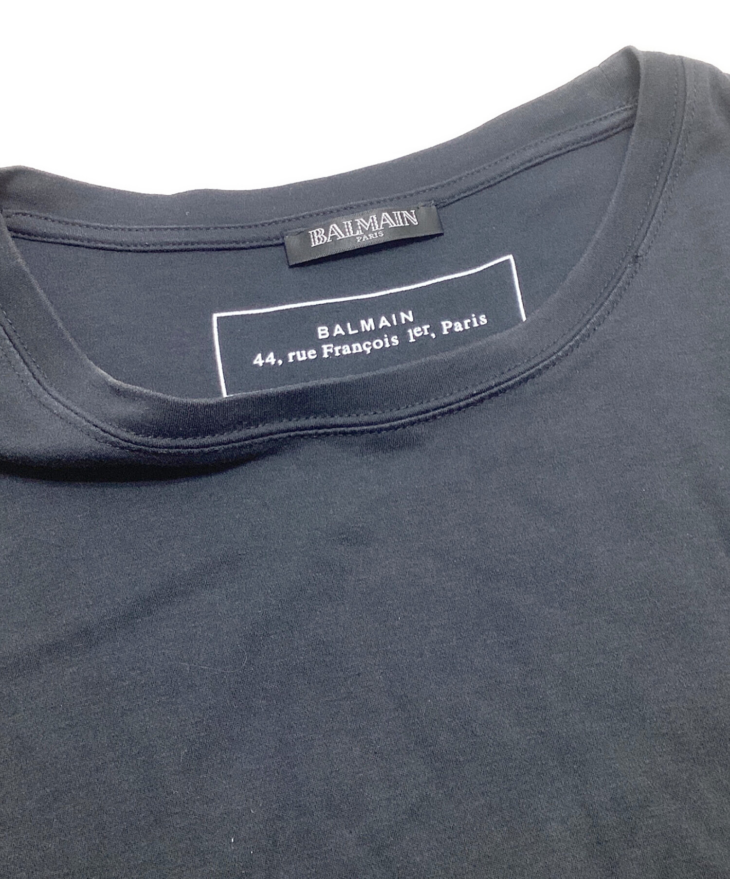 最安値！再出品 バルマン Tシャツ 中古・古着通販】BALMAIN (バルマン) Tシャツ ブラック サイズ:M