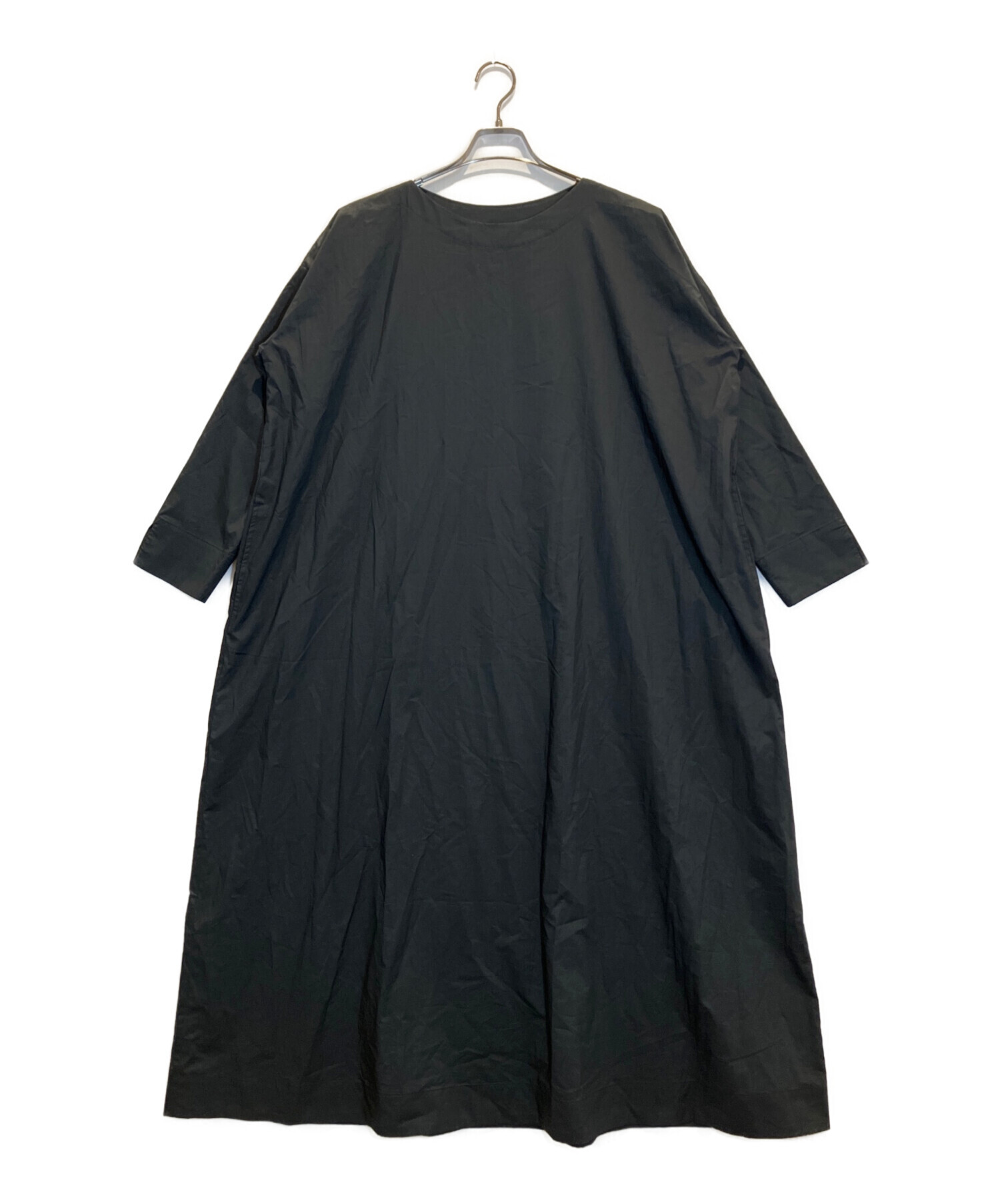 中古・古着通販】yoli (ヨリ) Cotton wide onepiece グレー サイズ:2