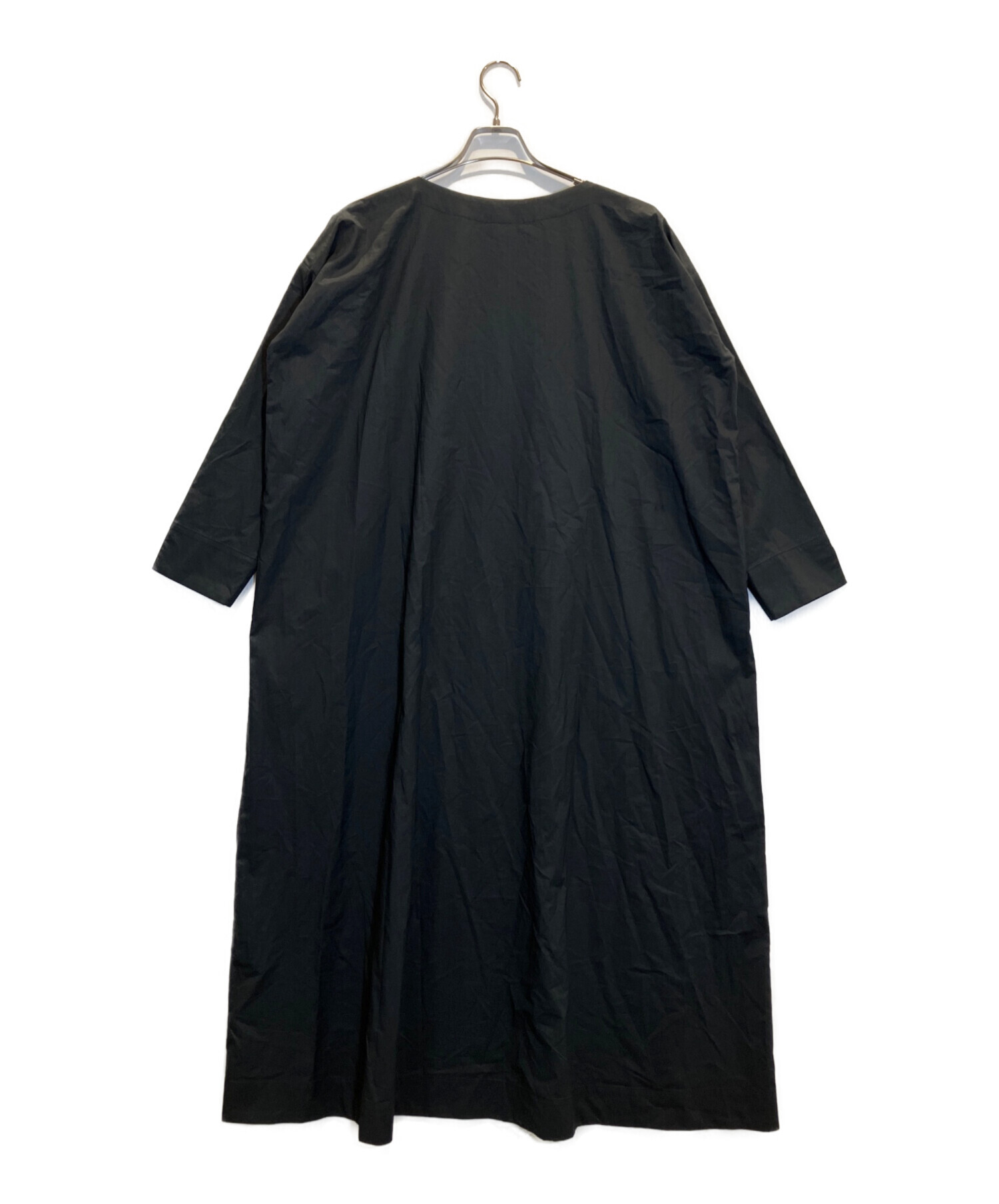 中古・古着通販】yoli (ヨリ) Cotton wide onepiece グレー サイズ:2