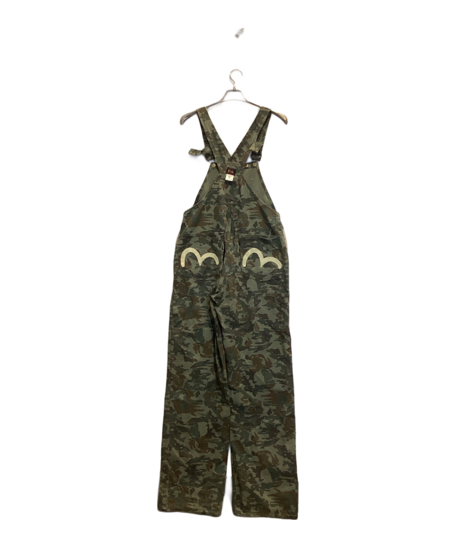 エヴィス　オーバーオール W32 L35 中古・古着通販】EVISU (エヴィス) オーバーオール グリーン サイズ:28