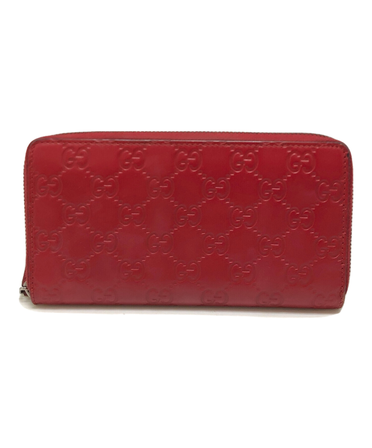 中古・古着通販】GUCCI (グッチ) 長財布 レッド サイズ:表記なし 