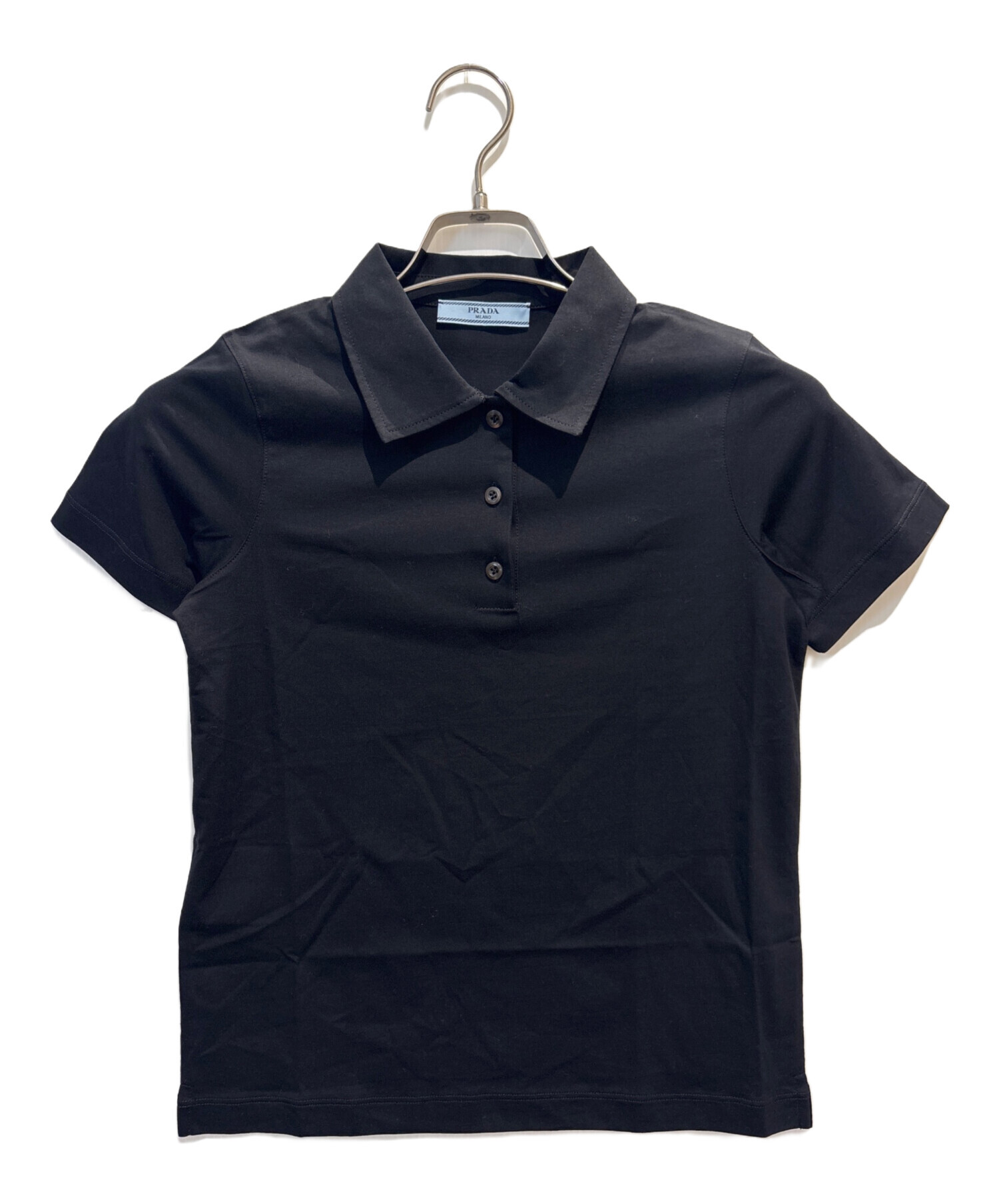 中古・古着通販】PRADA (プラダ) 半袖ポロシャツ ブラック サイズ:S