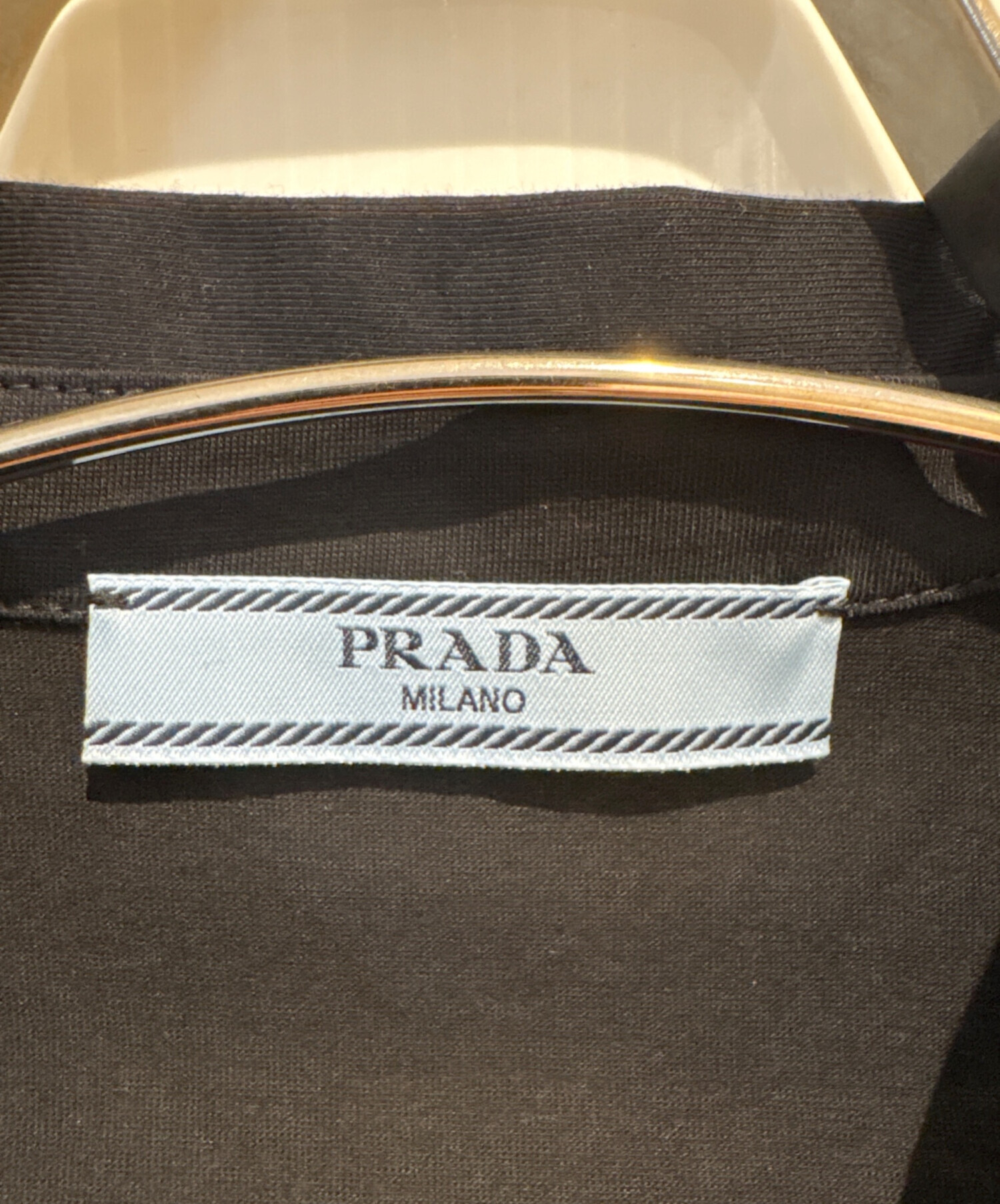 中古・古着通販】PRADA (プラダ) 半袖ポロシャツ ブラック サイズ:S