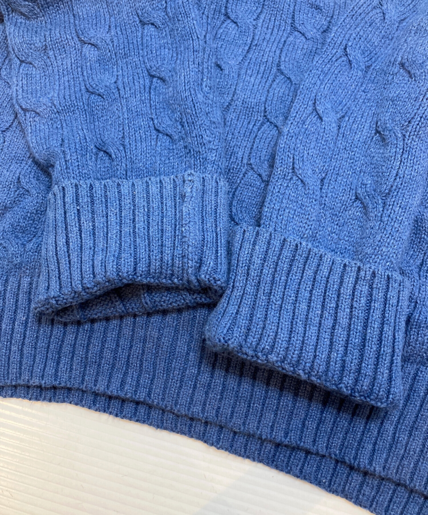 【新品タグ付】Polo Ralph Lauren　ケーブルニット　ブルー　M 中古・古着通販】POLO RALPH LAUREN (ポロ・ラルフローレン) ケーブル