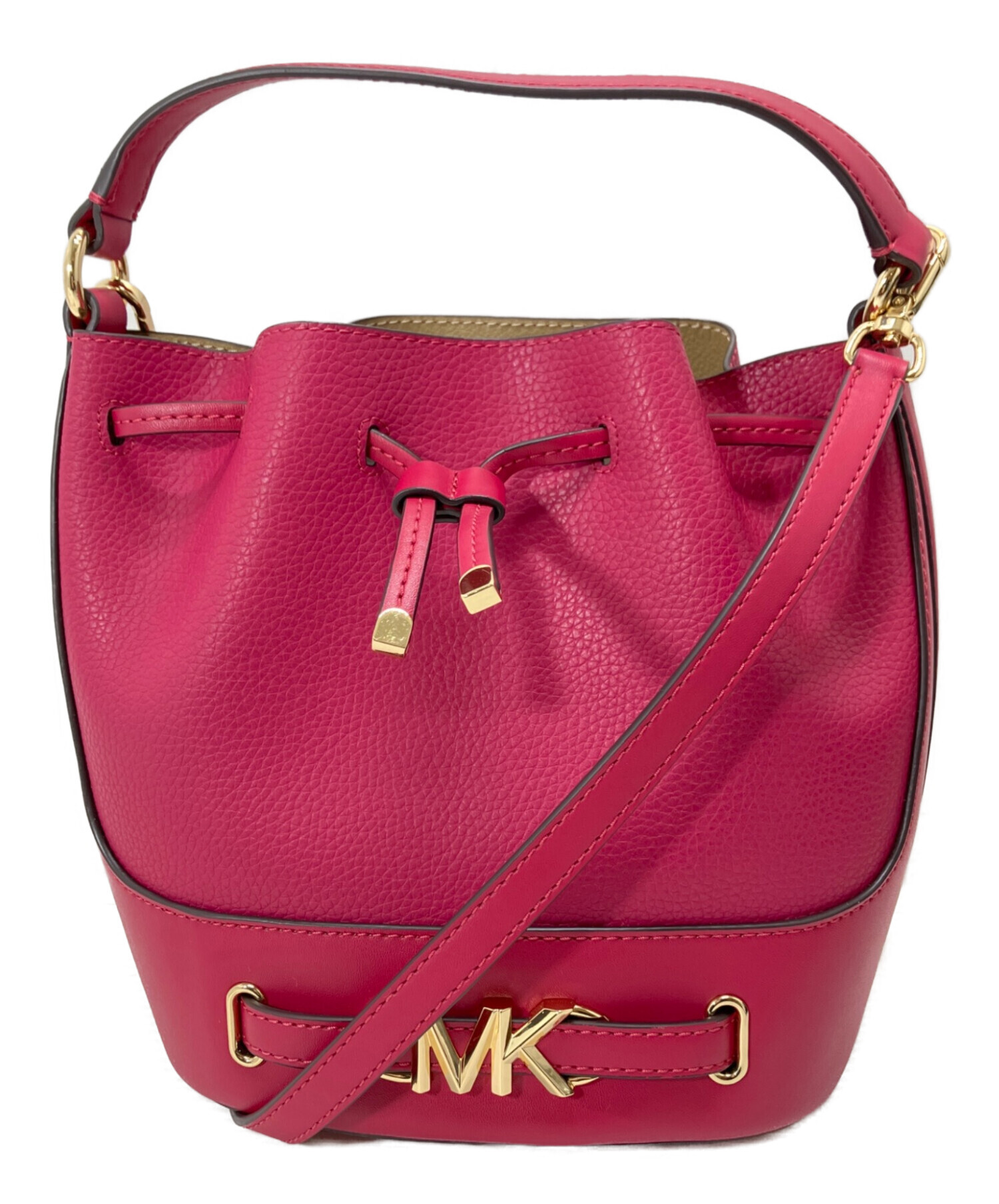 まあ♡未使用品　MICHAEL KORS ピンク ハンドバッグ2way 中古・古着通販】MICHAEL KORS (マイケルコース) 巾着型2WAYバッグ
