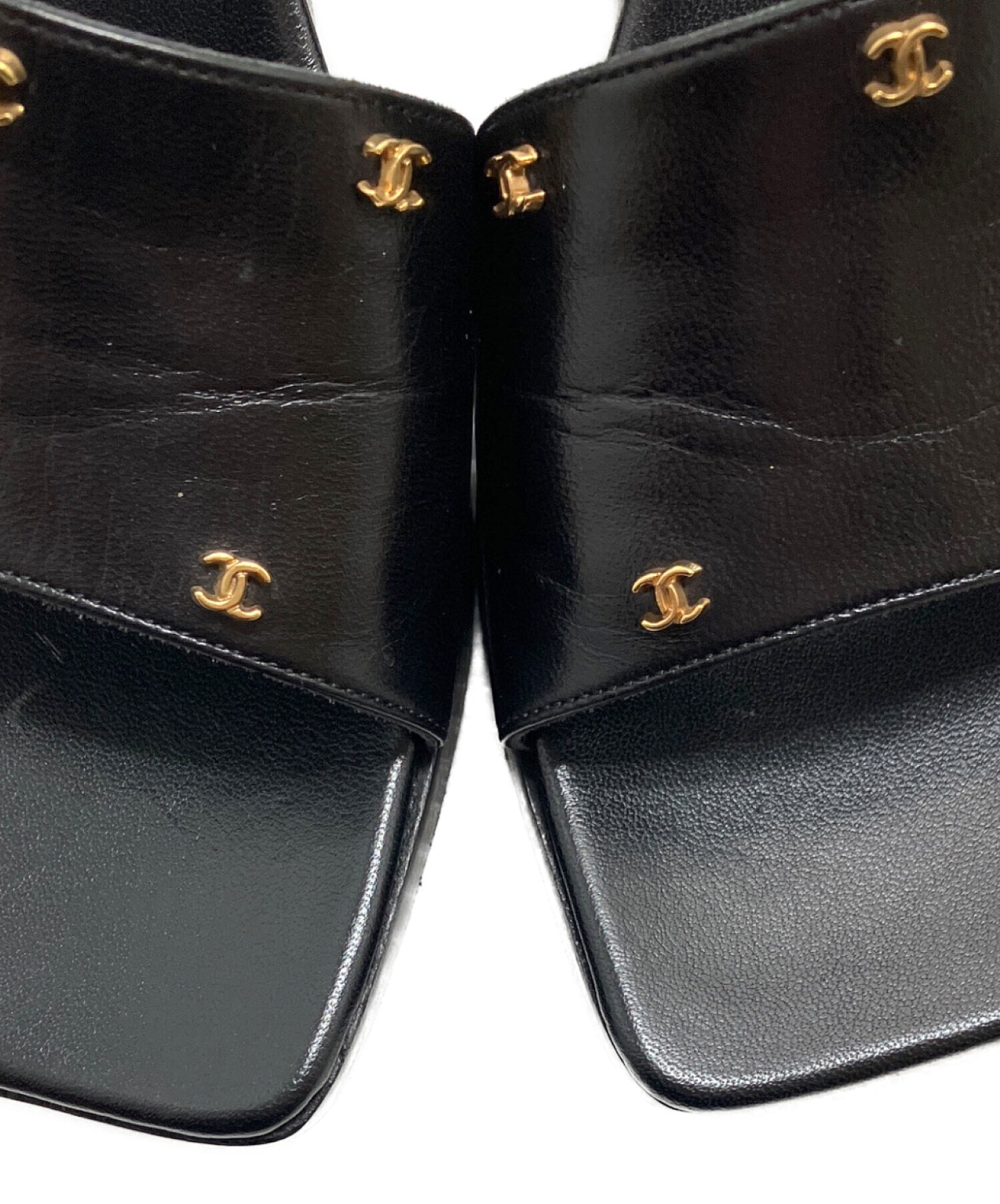 中古・古着通販】CHANEL (シャネル) サンダル ブラック サイズ:36