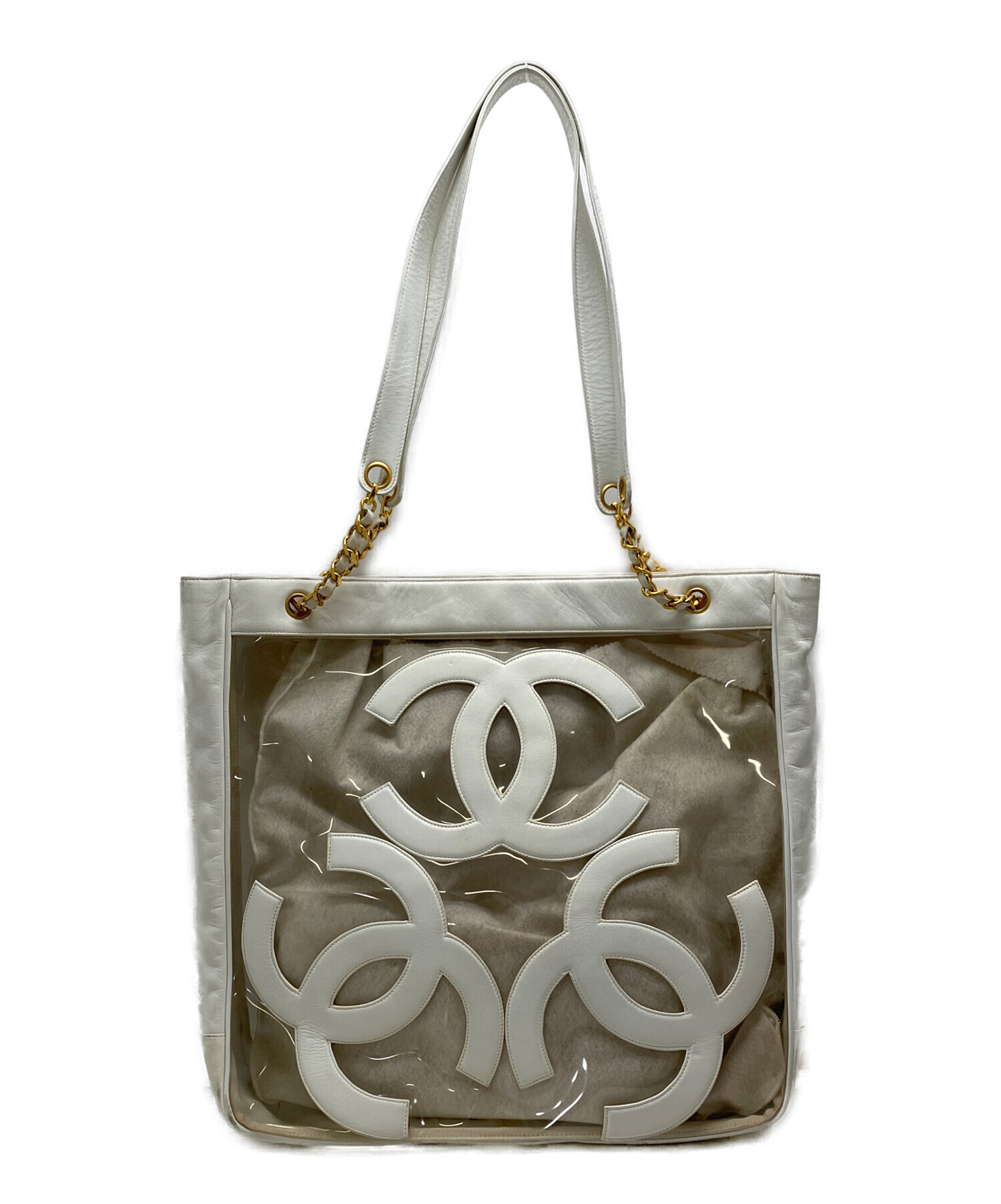 中古・古着通販】CHANEL (シャネル) ココマーク トートバッグ ホワイト