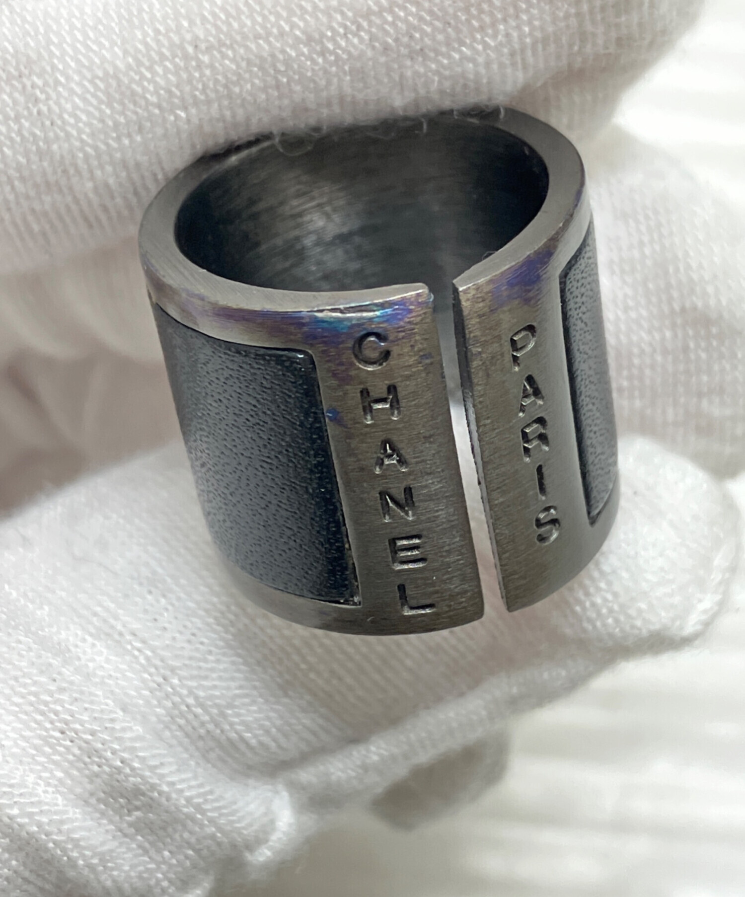 中古・古着通販】CHANEL (シャネル) ココマークレザーリング ブラック