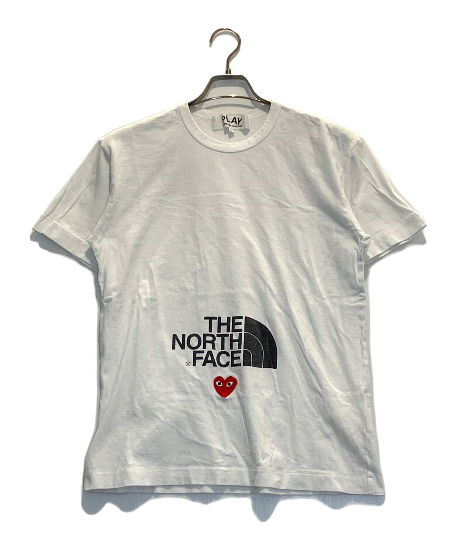 コムデギャルソン PLAY ノースフェイスコラボ Tシャツ LADYS L 中古・古着通販】PLAY COMME des GARCONS (プレイコムデギャルソン