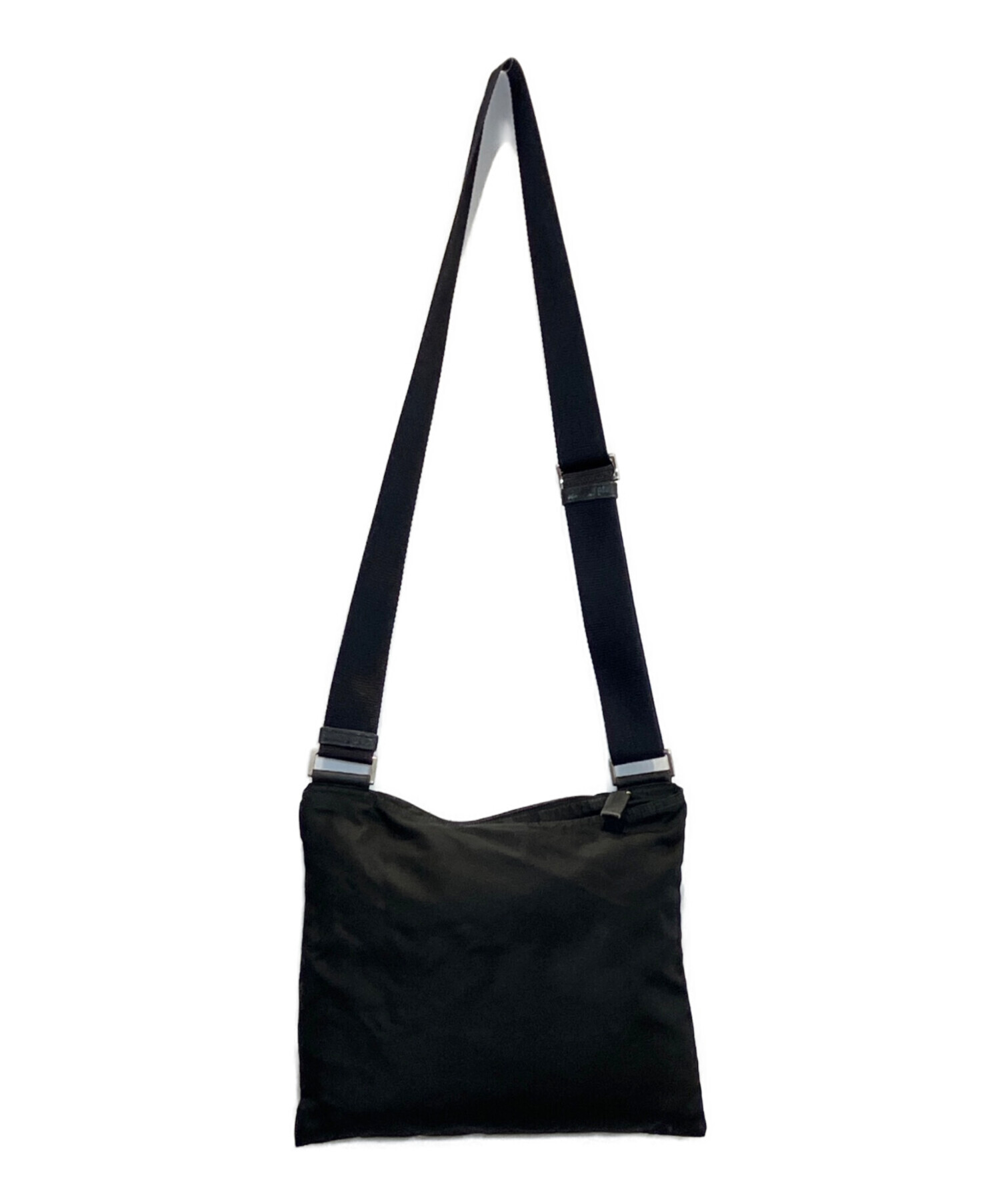 中古・古着通販】PRADA (プラダ) ナイロンショルダーバッグ ブラック 