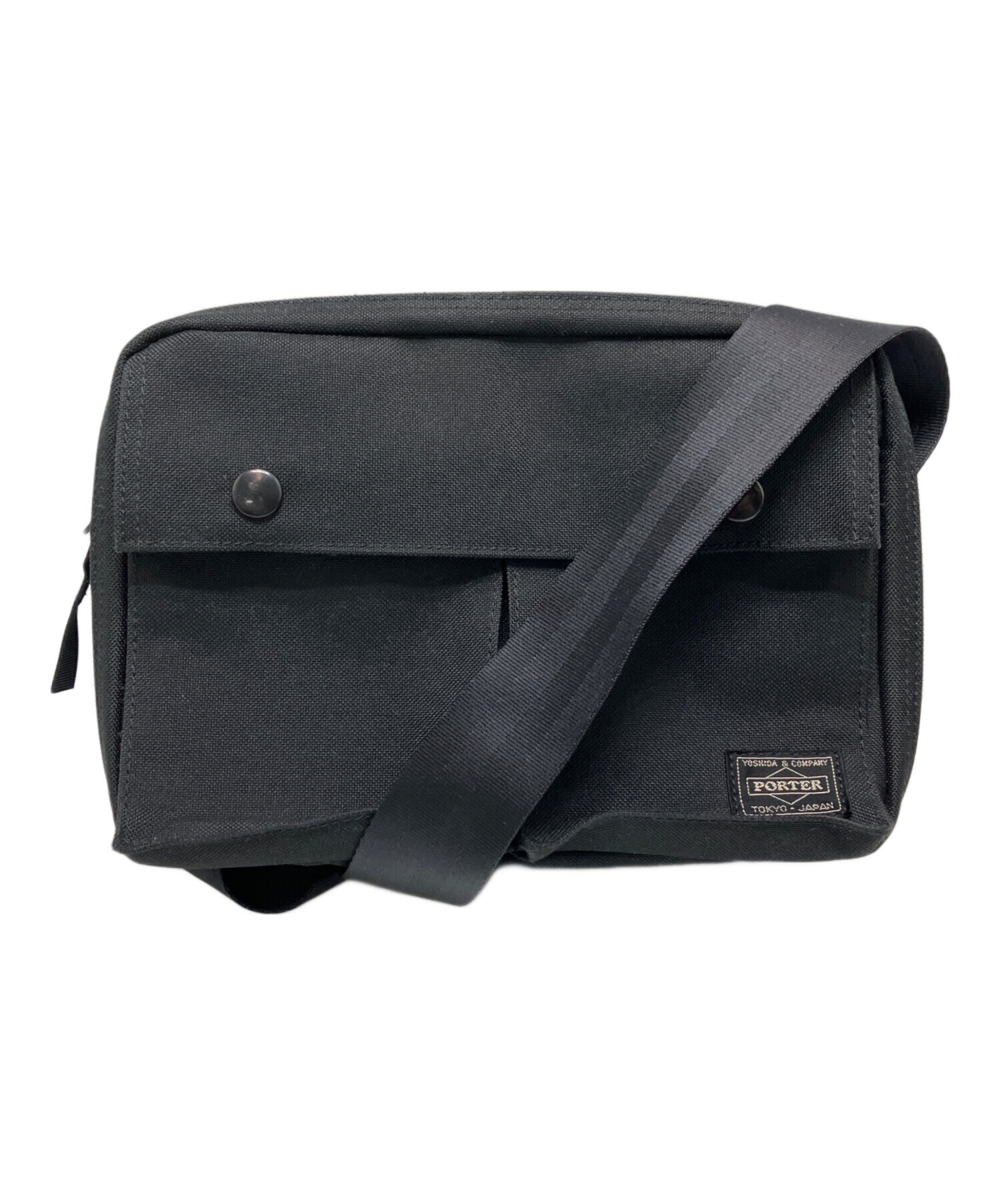 【未使用】PORTER ポーター スモーキー 2way ショルダーバッグ 黒 中古・古着通販】PORTER (ポーター) SMOKY 2WAY SHOULDER BAG ブラック