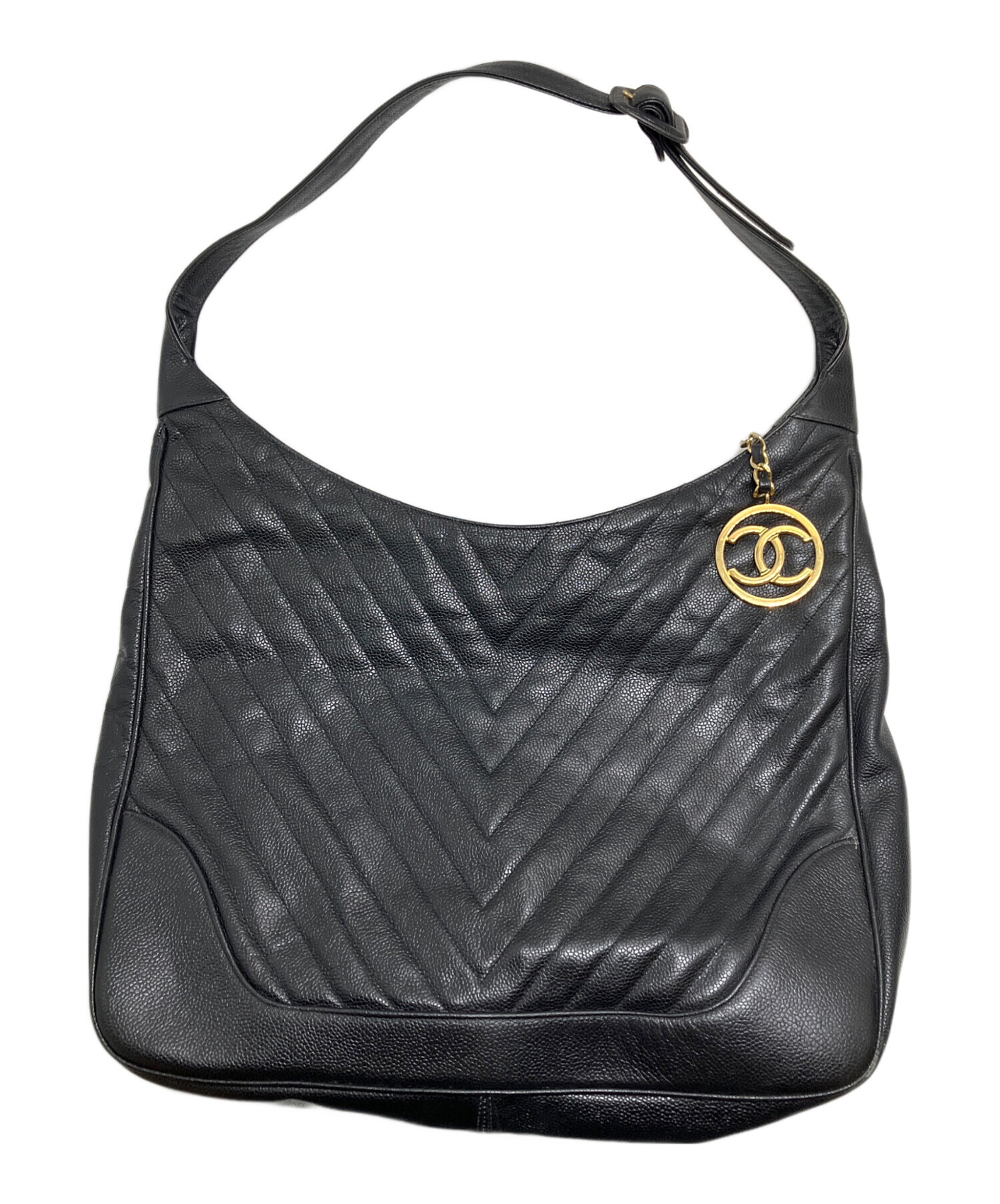 中古・古着通販】CHANEL (シャネル) Vステッチショルダーバッグ 