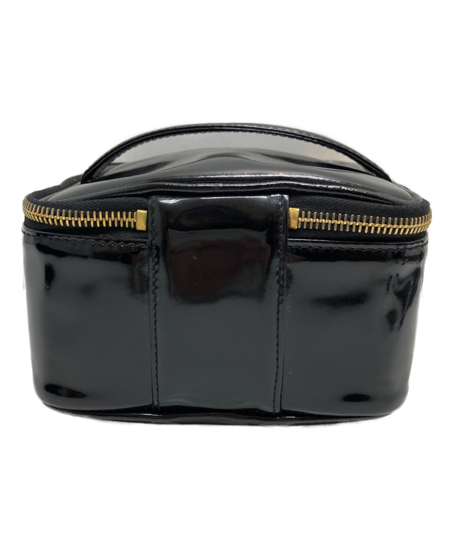CHANEL シャネル A07060 バニティバッグ エナメル 中古・古着通販】CHANEL (シャネル) エナメルバニティバッグ ブラック