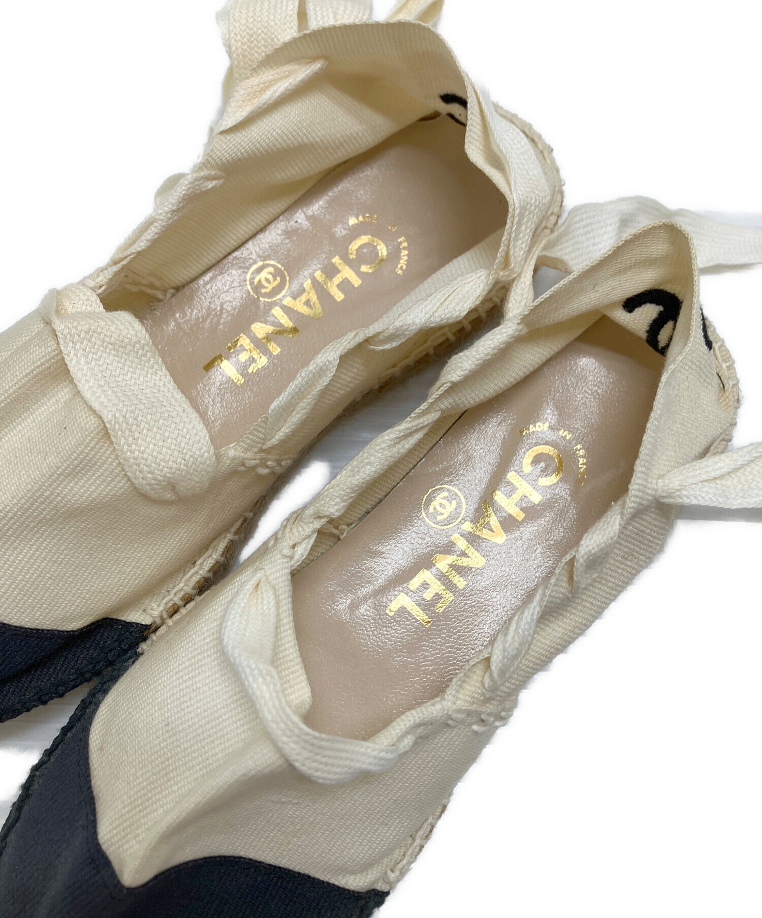 中古・古着通販】CHANEL (シャネル) エスパドリーユ アイボリー サイズ