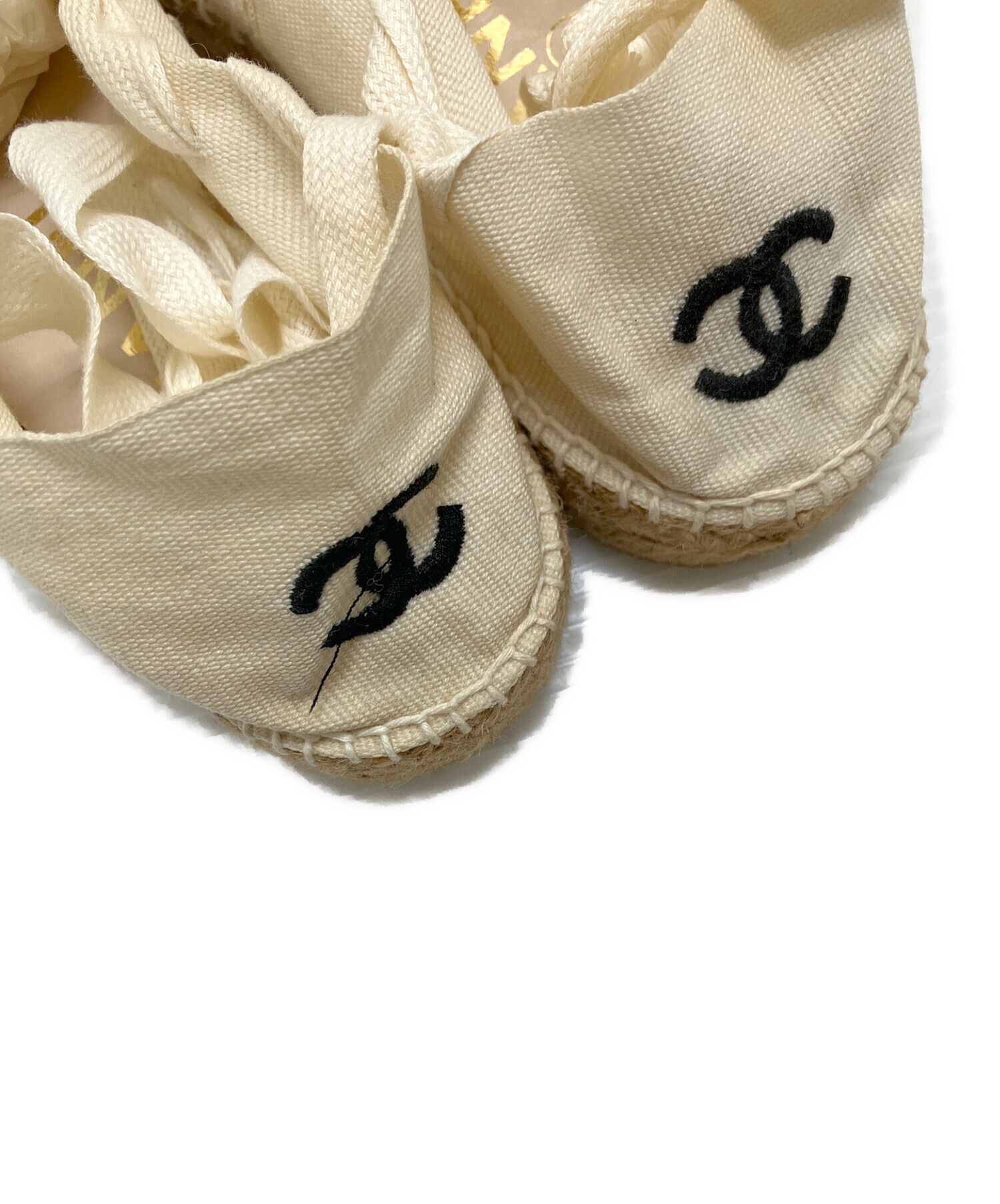 中古・古着通販】CHANEL (シャネル) エスパドリーユ アイボリー サイズ