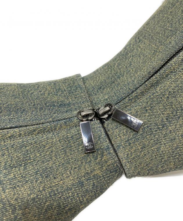 中古・古着通販】CHANEL (シャネル) デニムポインテッドトゥパンプス