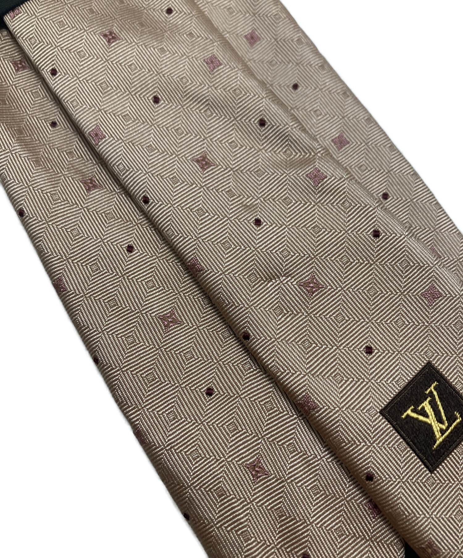 美品　LVルイヴィトン　ネクタイ　黄・ベージュ系　無地　カシミア・シルク 中古・古着通販】LOUIS VUITTON (ルイ ヴィトン) ネクタイ ベージュ