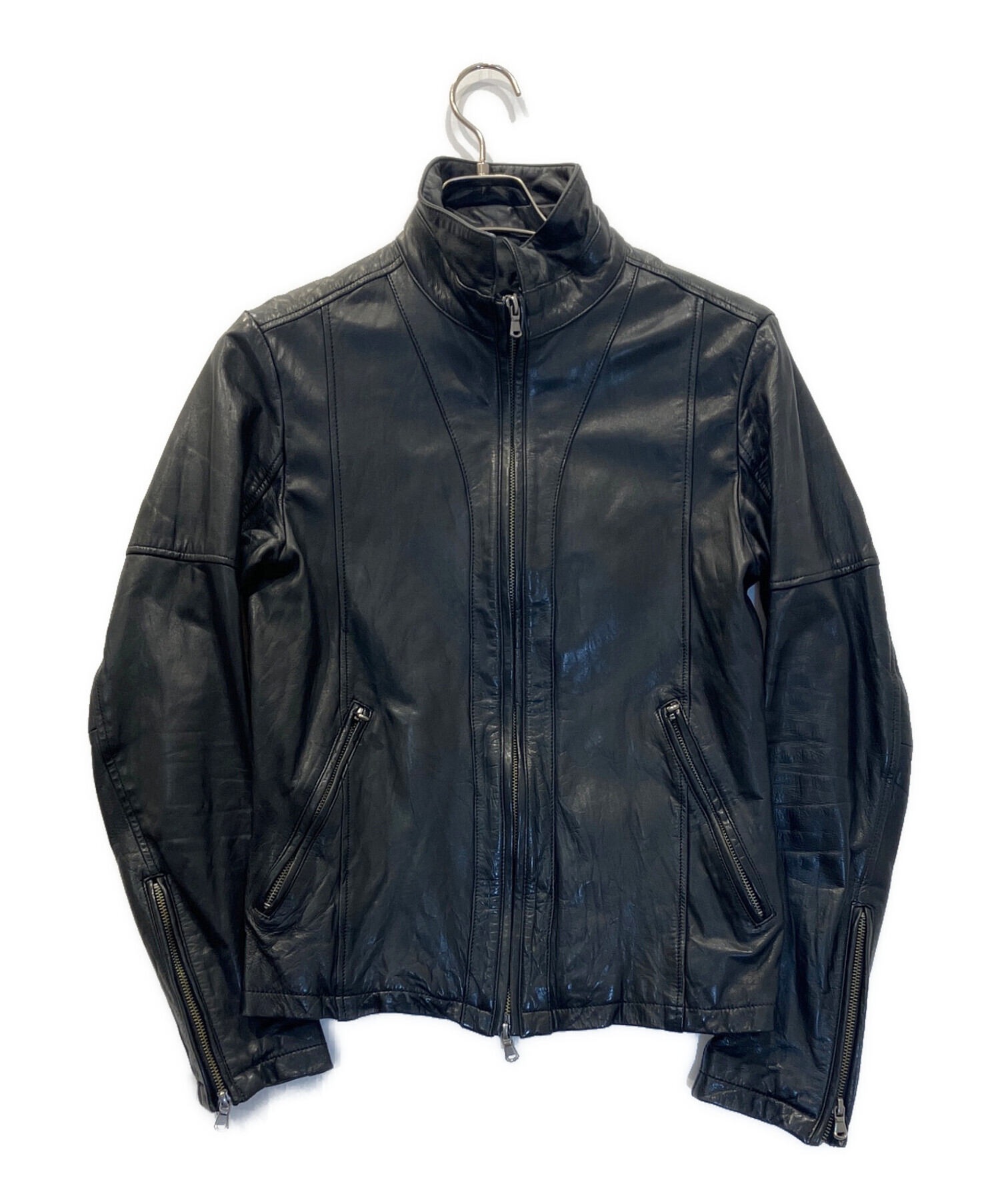 中古・古着通販】SHELLAC (シェラック) レザージャケット ブラック