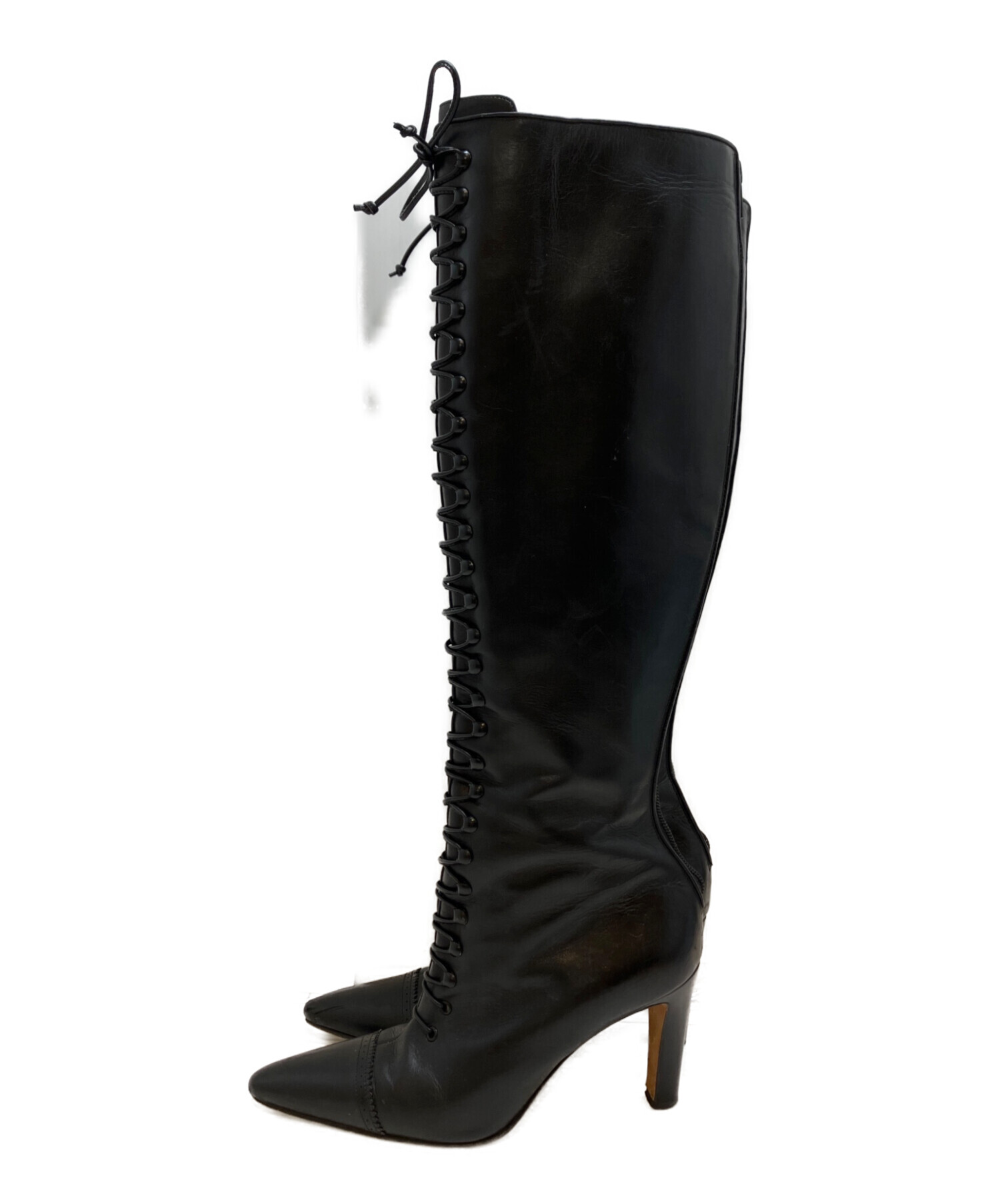 極美品　マノロブラニク MANOLO BLAHNIK ブーツ 中古・古着通販】Manolo Blahnik (マノロブラニク) ロングブーツ