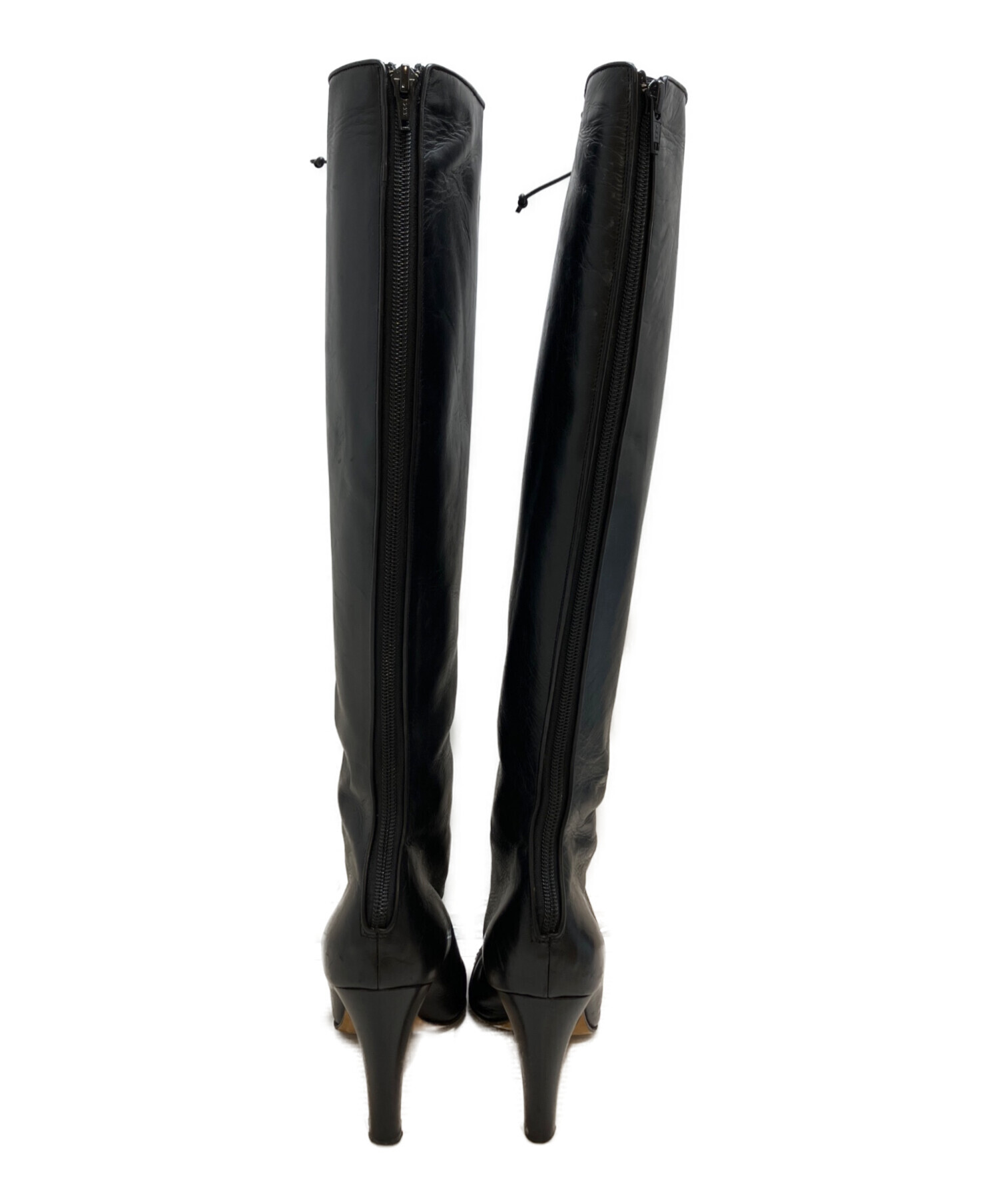 MANOLO BLAHNIK ロングブーツ レザー サイズ37 1/2 中古・古着通販】Manolo Blahnik (マノロブラニク) ロングブーツ
