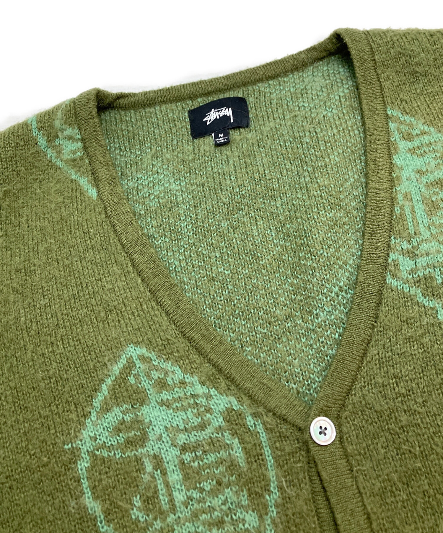 中古・古着通販】stussy (ステューシー) Mask Mohair Cardigan