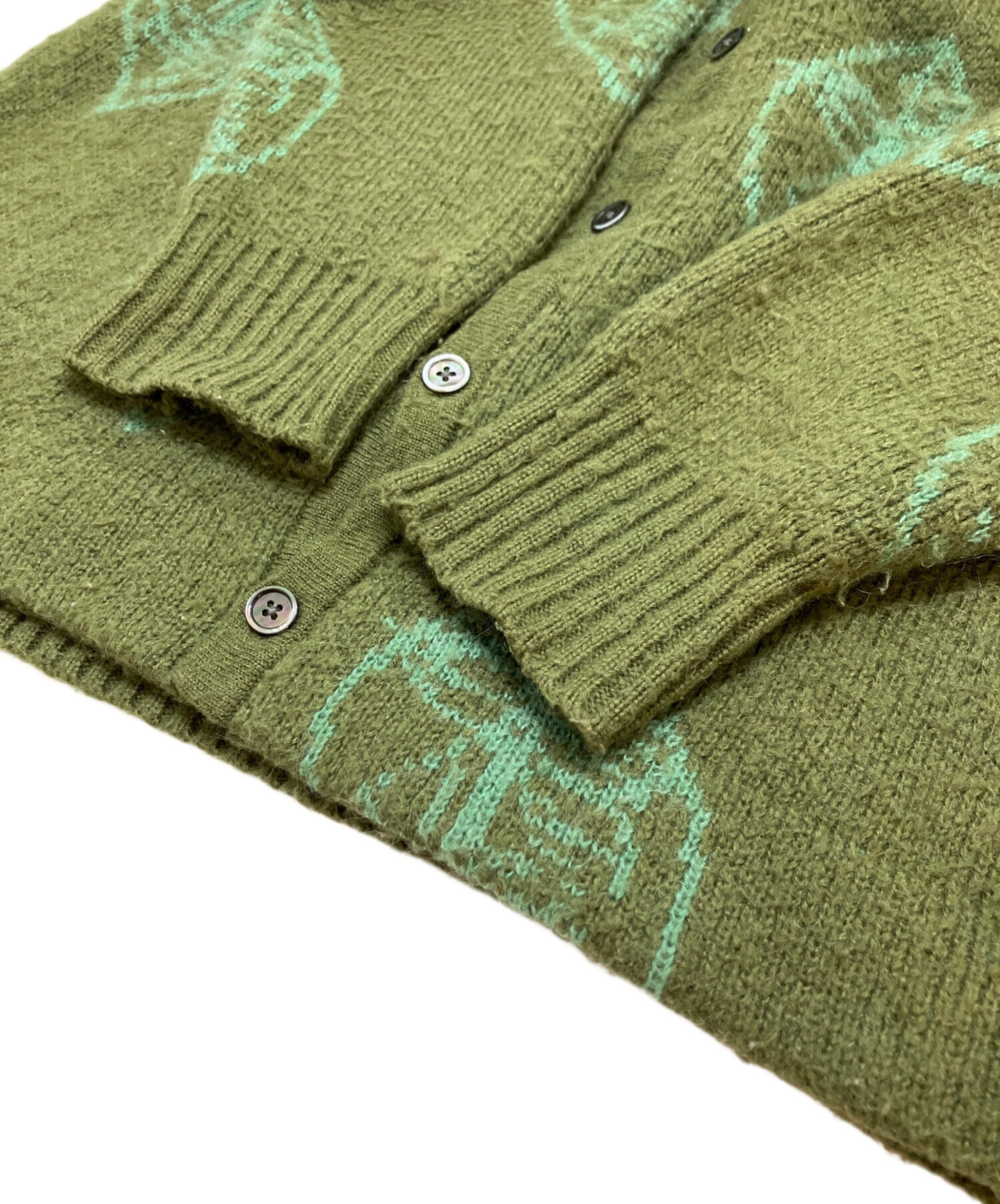 中古・古着通販】stussy (ステューシー) Mask Mohair Cardigan