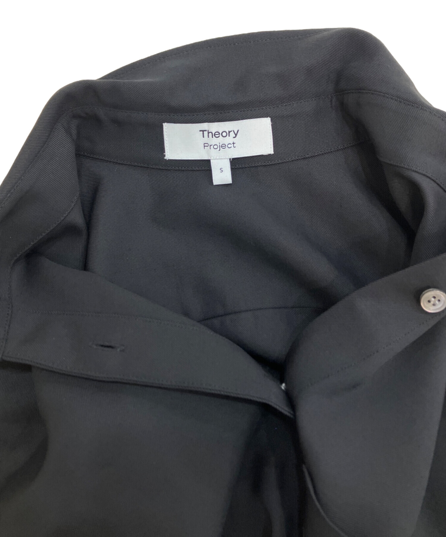 中古・古着通販】theory (セオリー) 半袖シャツ ブラック サイズ:S
