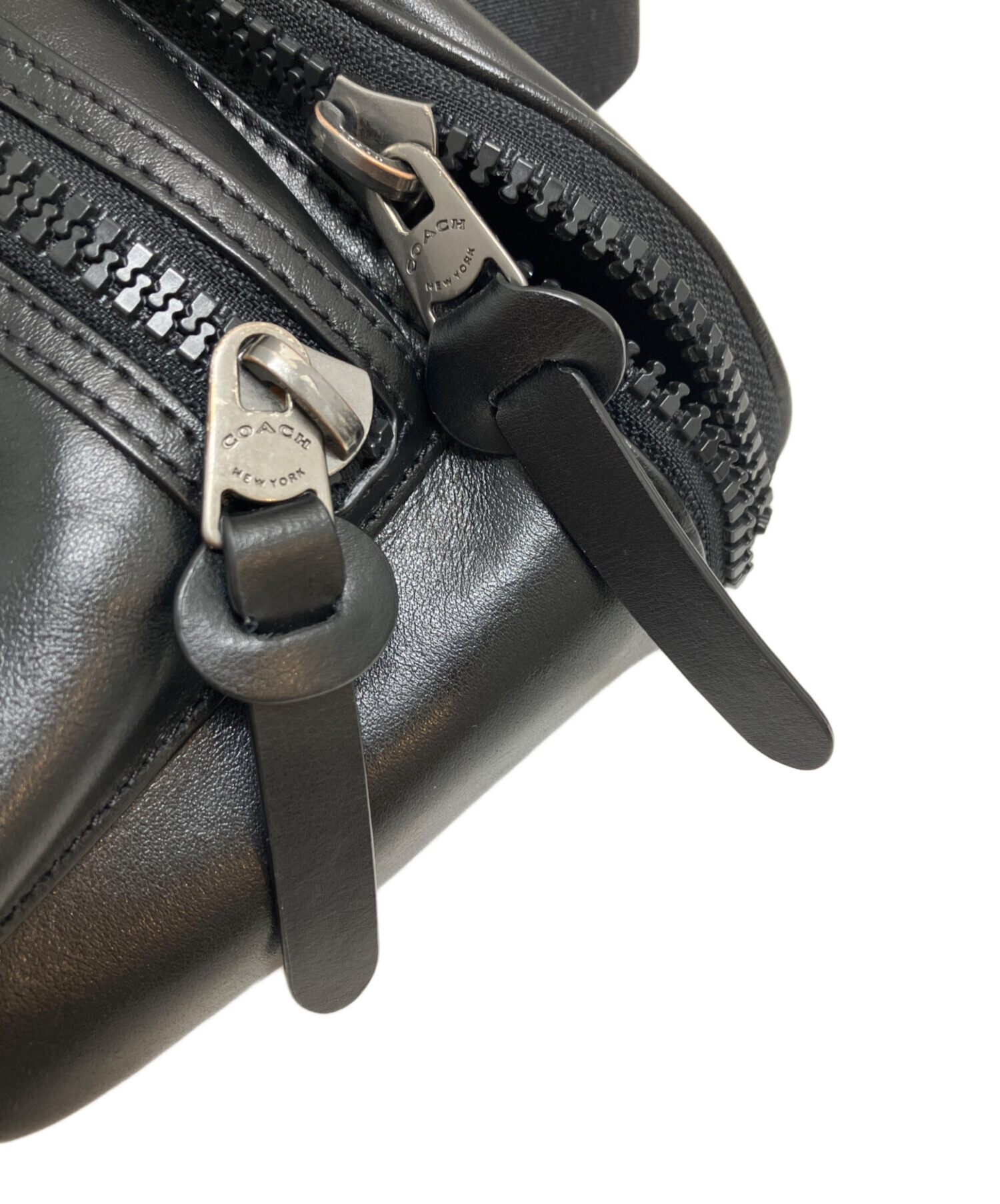 中古・古着通販】COACH (コーチ) ウエストポーチ ブラック サイズ:表記