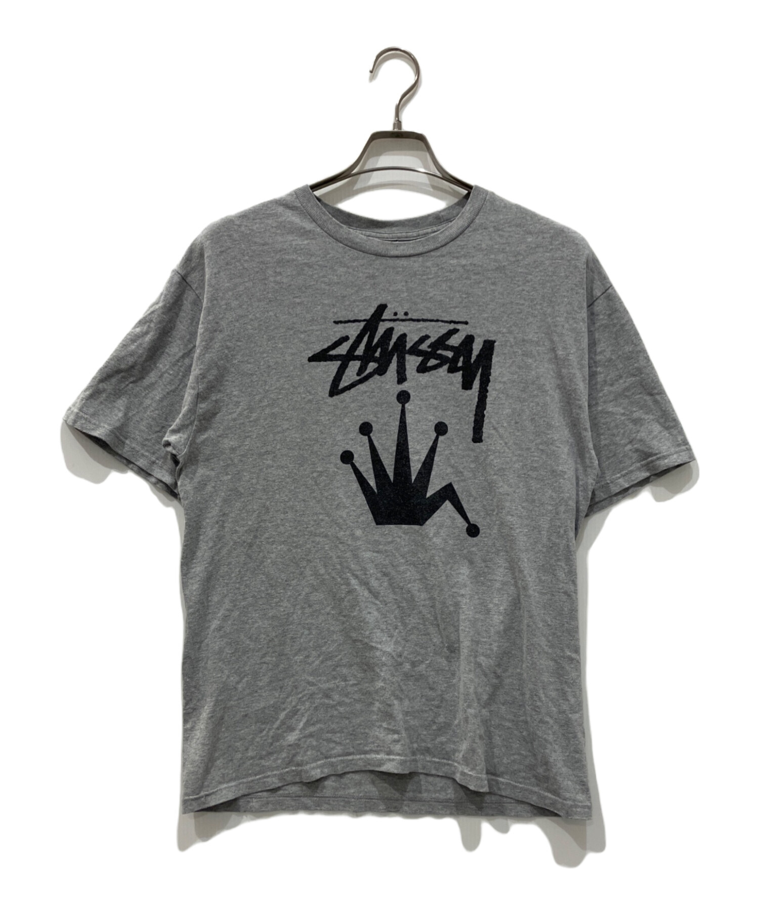 Stussy ロゴプリント Tシャツ 中古・古着通販】stussy (ステューシー) ロゴプリントTシャツ グレー